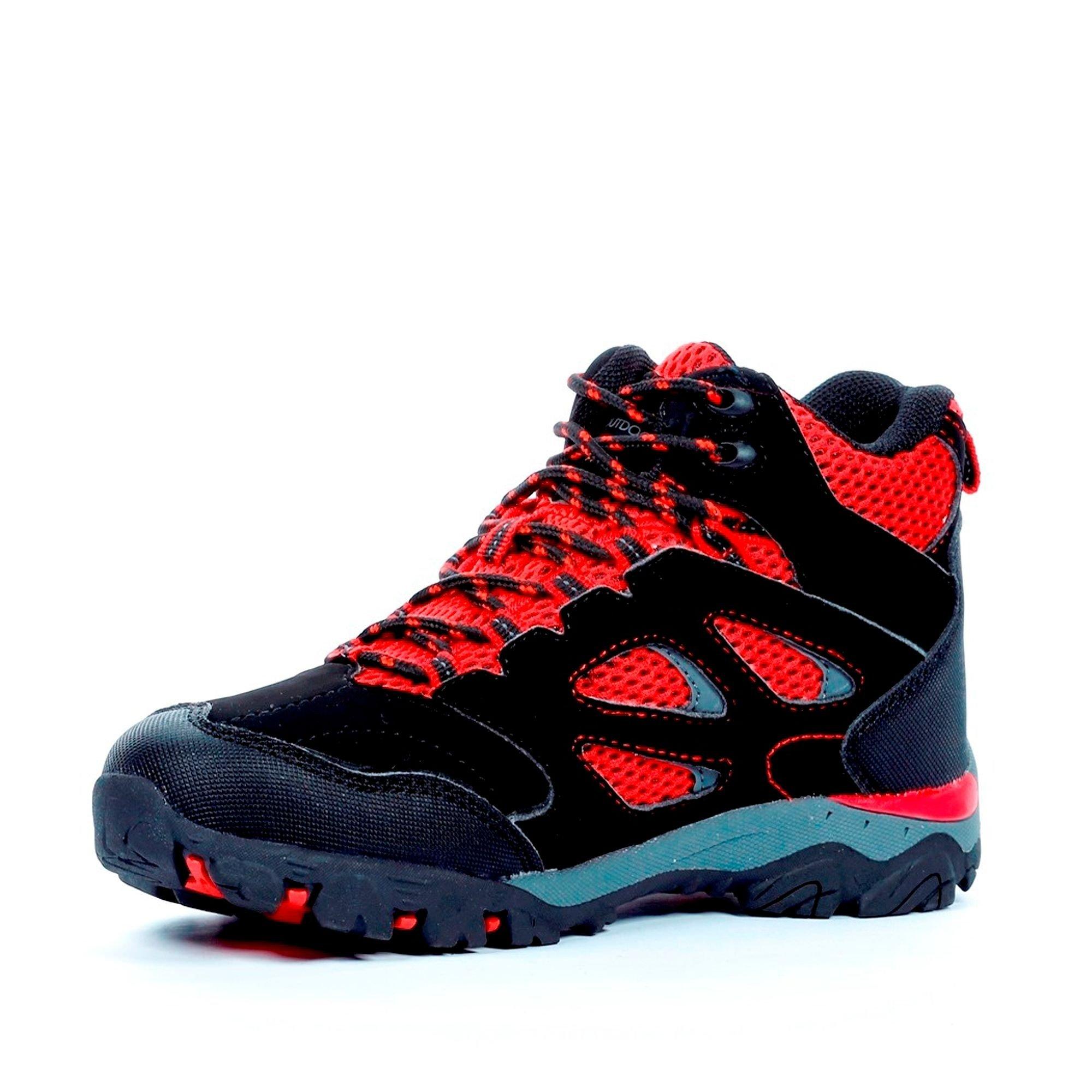 Black/Pepper - Regatta - Kids Holcombe Waterproof Mid Walking Boots - 16