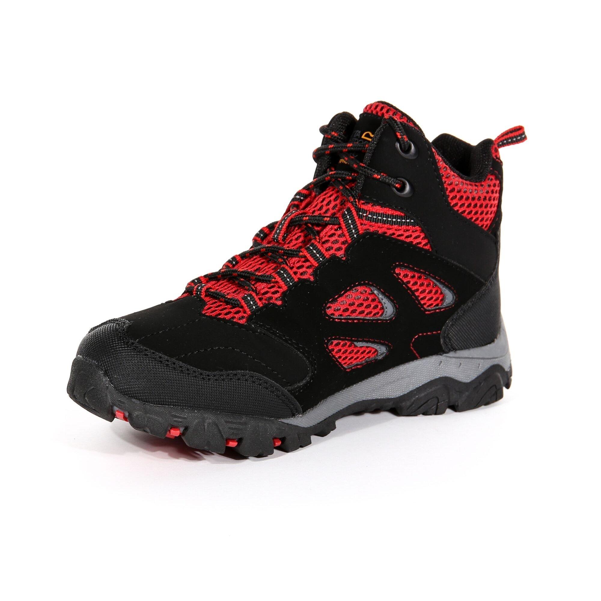 Black/Pepper - Regatta - Kids Holcombe Waterproof Mid Walking Boots - 9