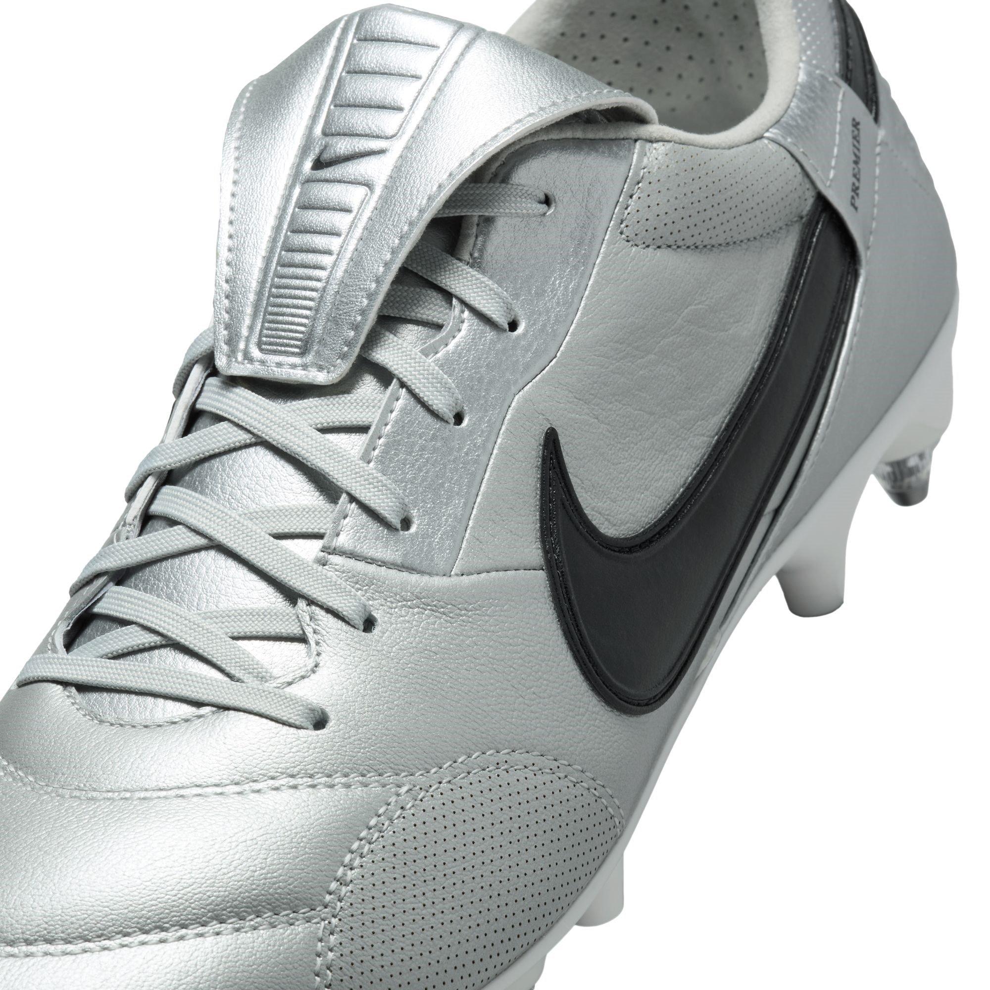Silver/Black - Nike - Premier 3 Adults Soft Ground Football Boots - 7