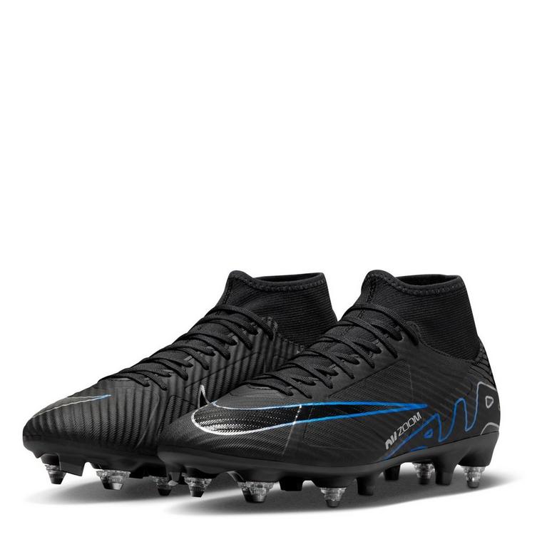 Noir/Chrome - Nike - e  Mercurial Superfly VII Academy Soft Ground Football Boots - 4