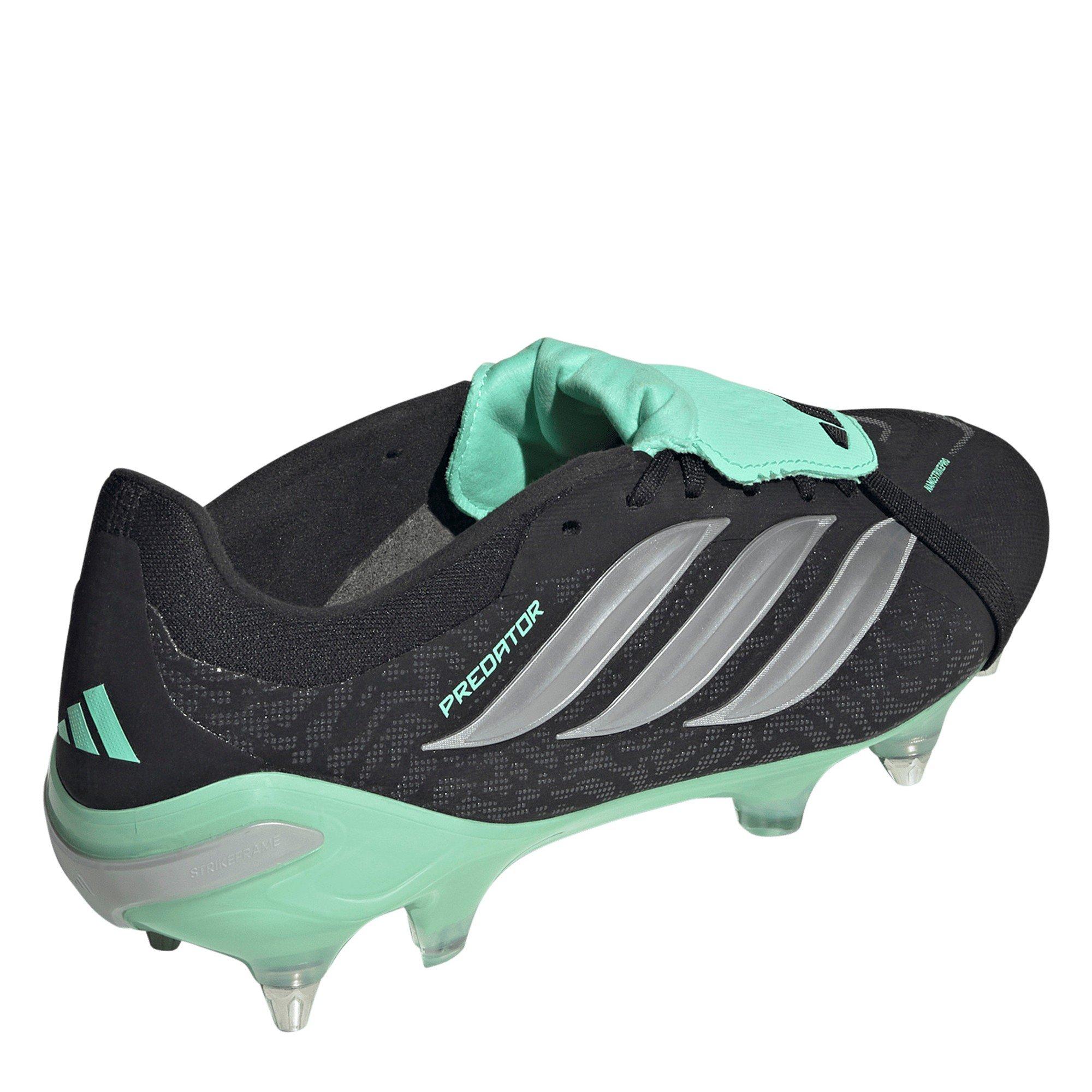 Black/Mint - adidas - Mens adidas Predator Fold-Over Tongue Pro Soft Ground Football Boots - 4