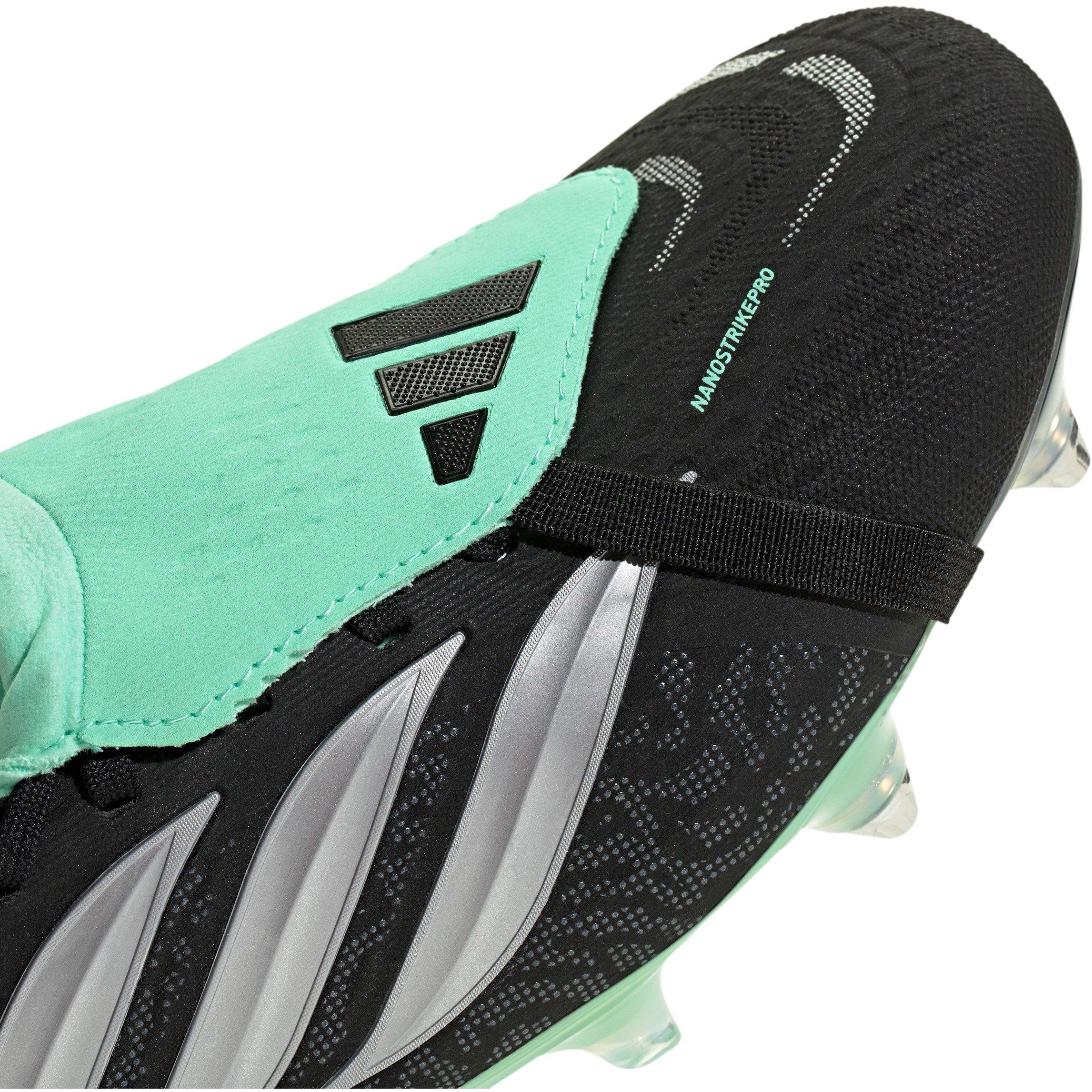 Black/Mint - adidas - Mens adidas Predator Fold-Over Tongue Pro Soft Ground Football Boots - 7