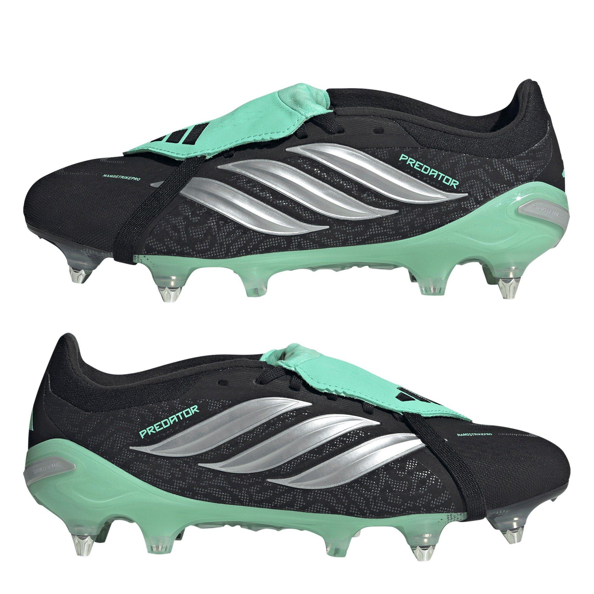 Black/Mint - adidas - Mens adidas Predator Fold-Over Tongue Pro Soft Ground Football Boots - 9