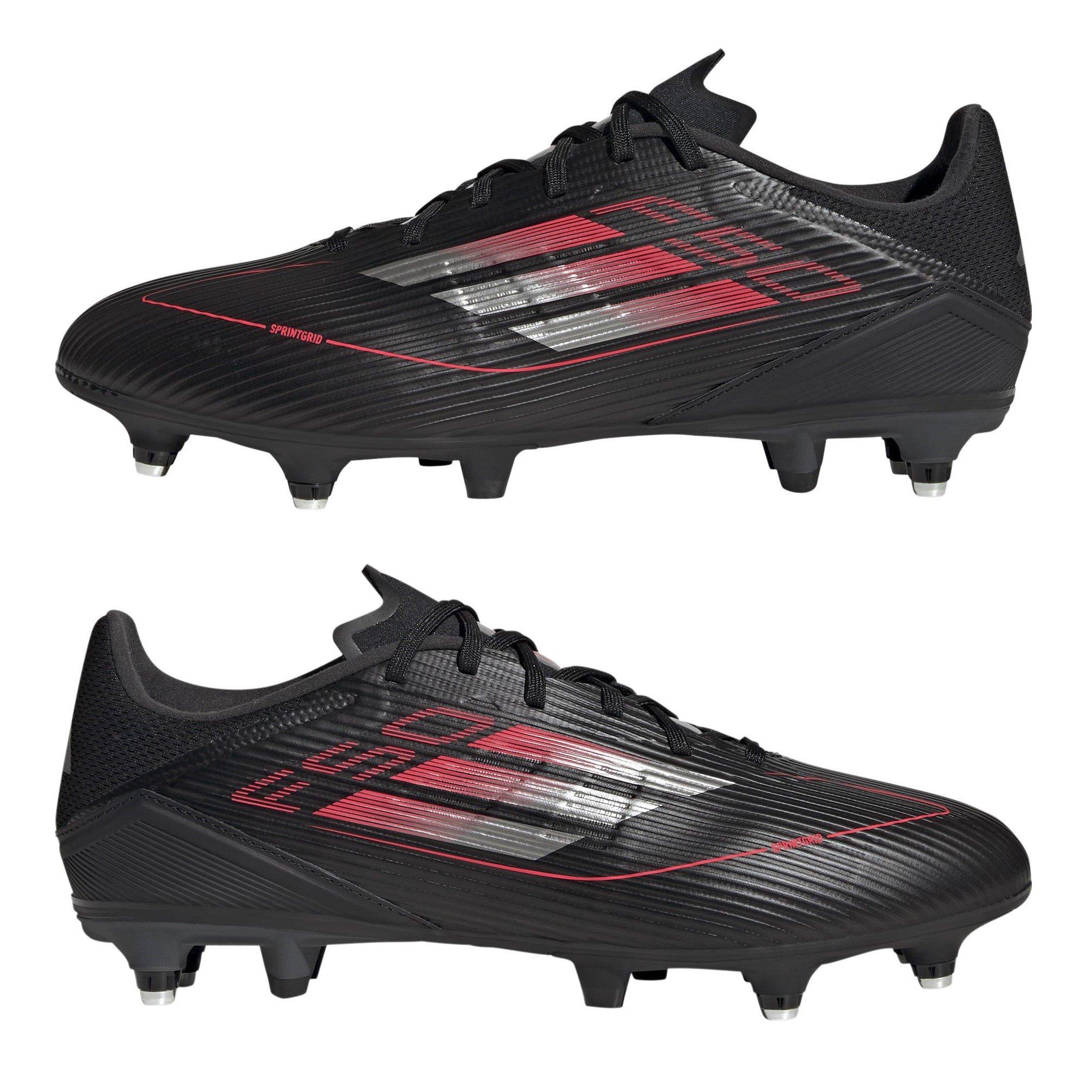 Zwart/IJzer/Rood - adidas - F50 League Soft Ground Football Boots - 9