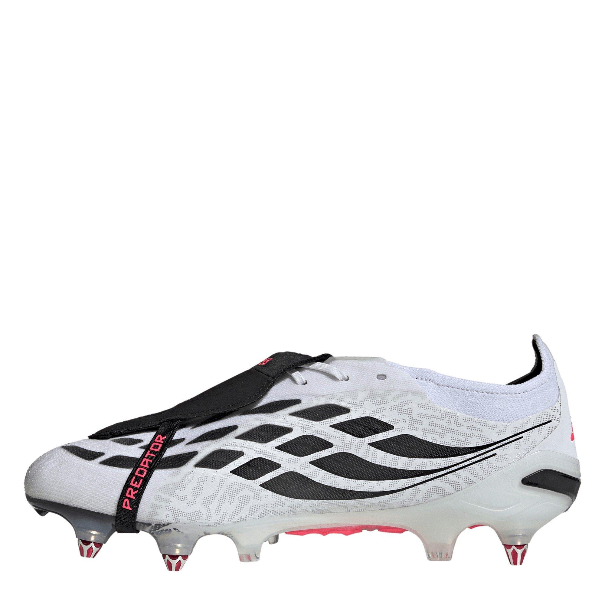 White/Coral - adidas - Mens adidas Predator Elite Fold Over Tongue Soft Ground Football Boots - 2