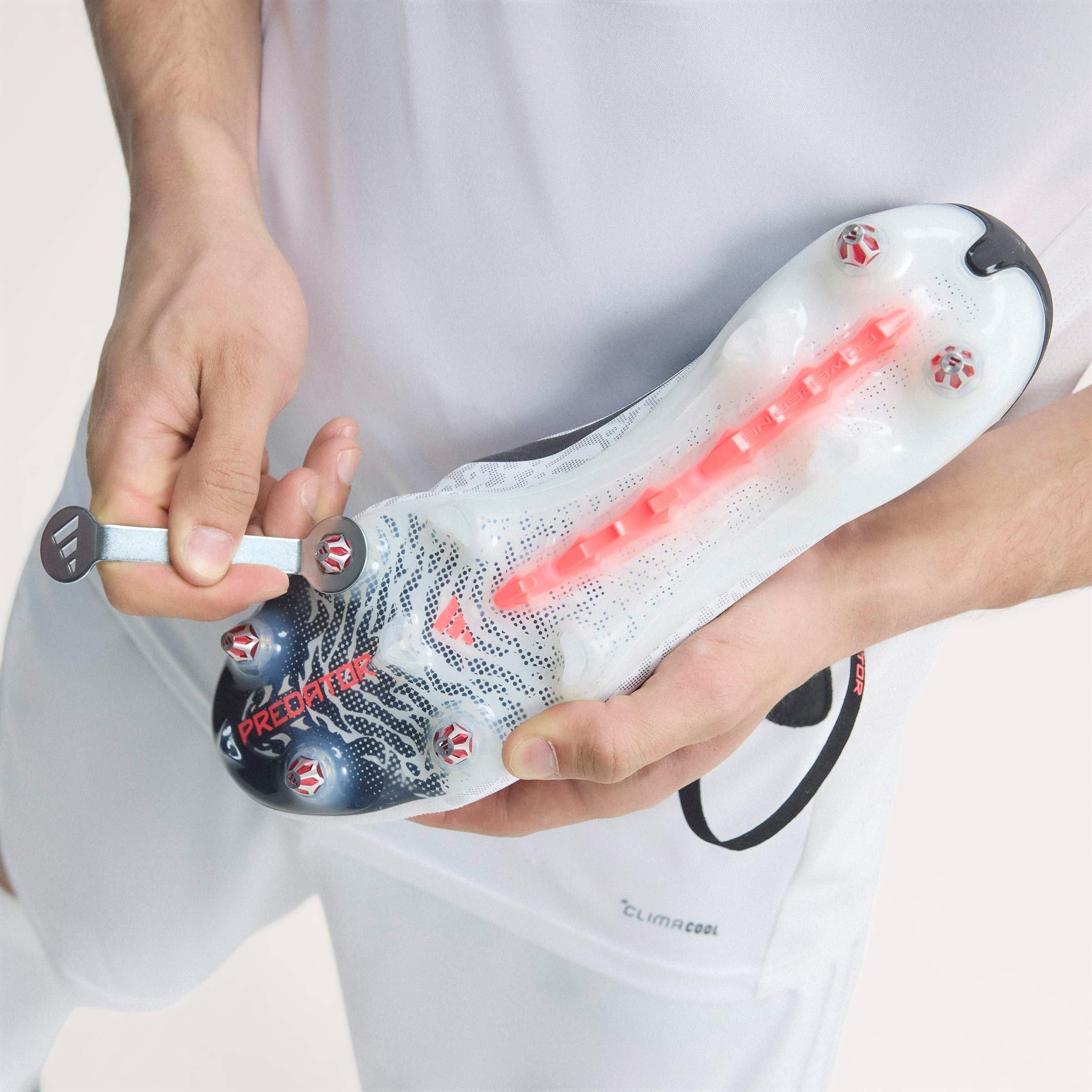 White/Coral - adidas - Mens adidas Predator Elite Fold Over Tongue Soft Ground Football Boots - 12