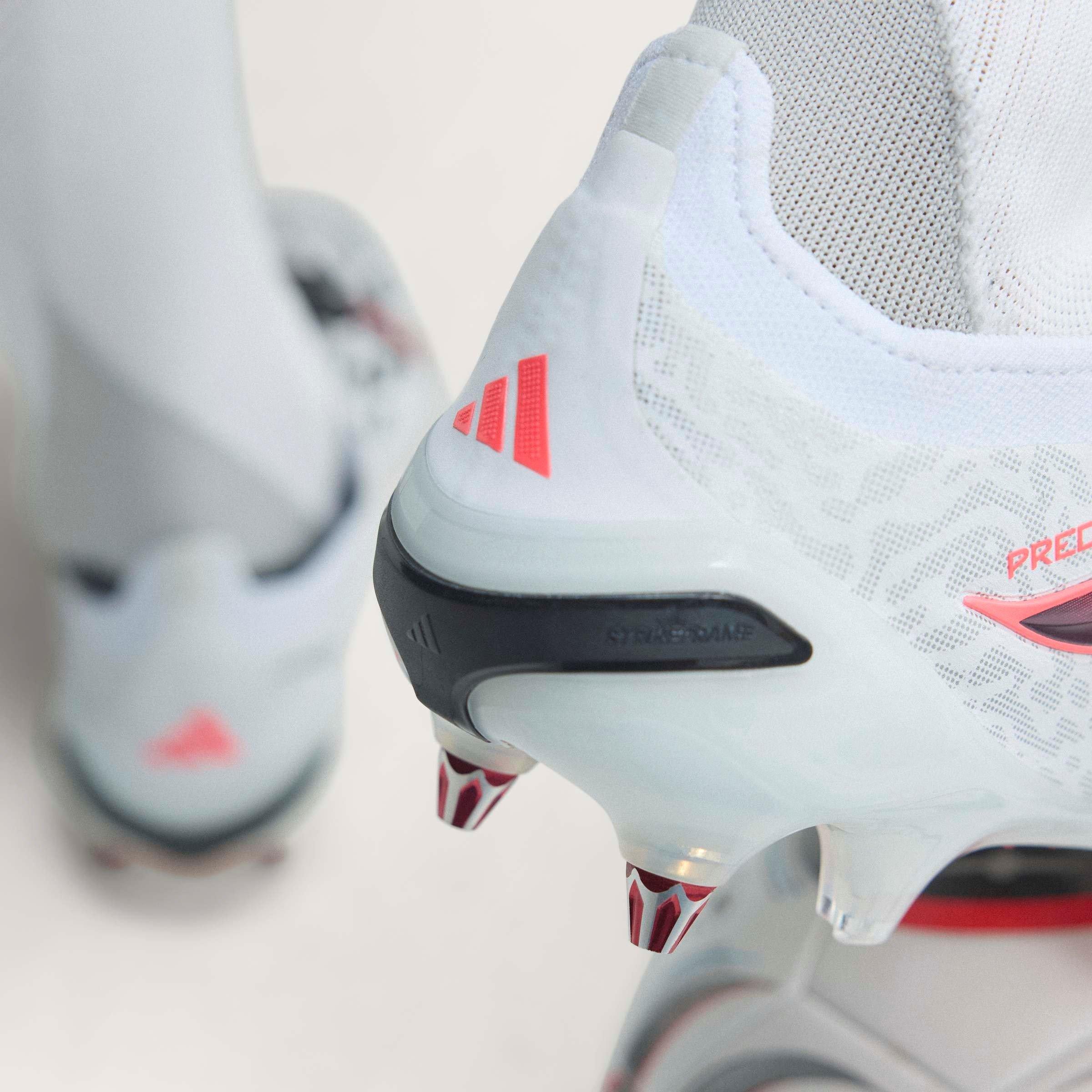 White/Coral - adidas - Mens adidas Predator Elite Fold Over Tongue Soft Ground Football Boots - 13