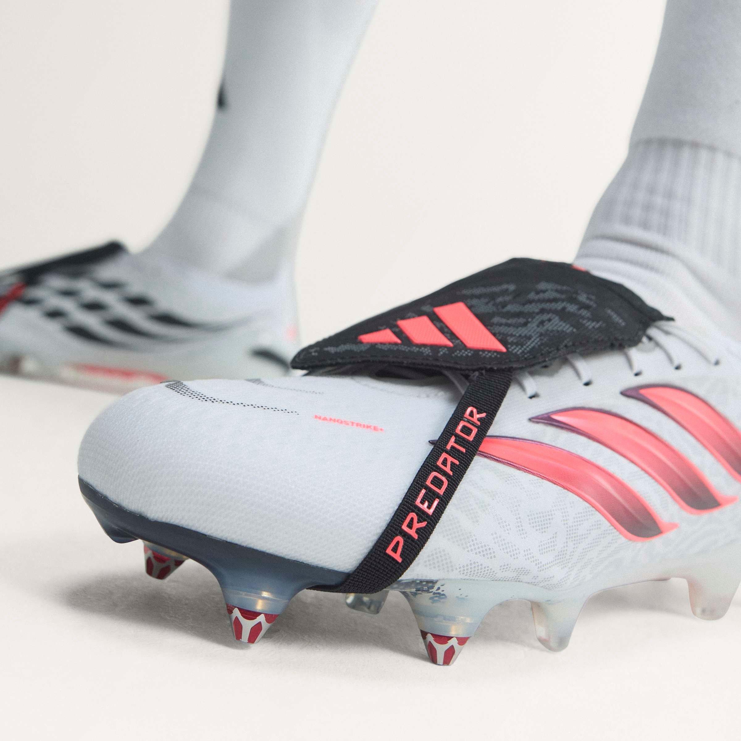 White/Coral - adidas - Mens adidas Predator Elite Fold Over Tongue Soft Ground Football Boots - 3