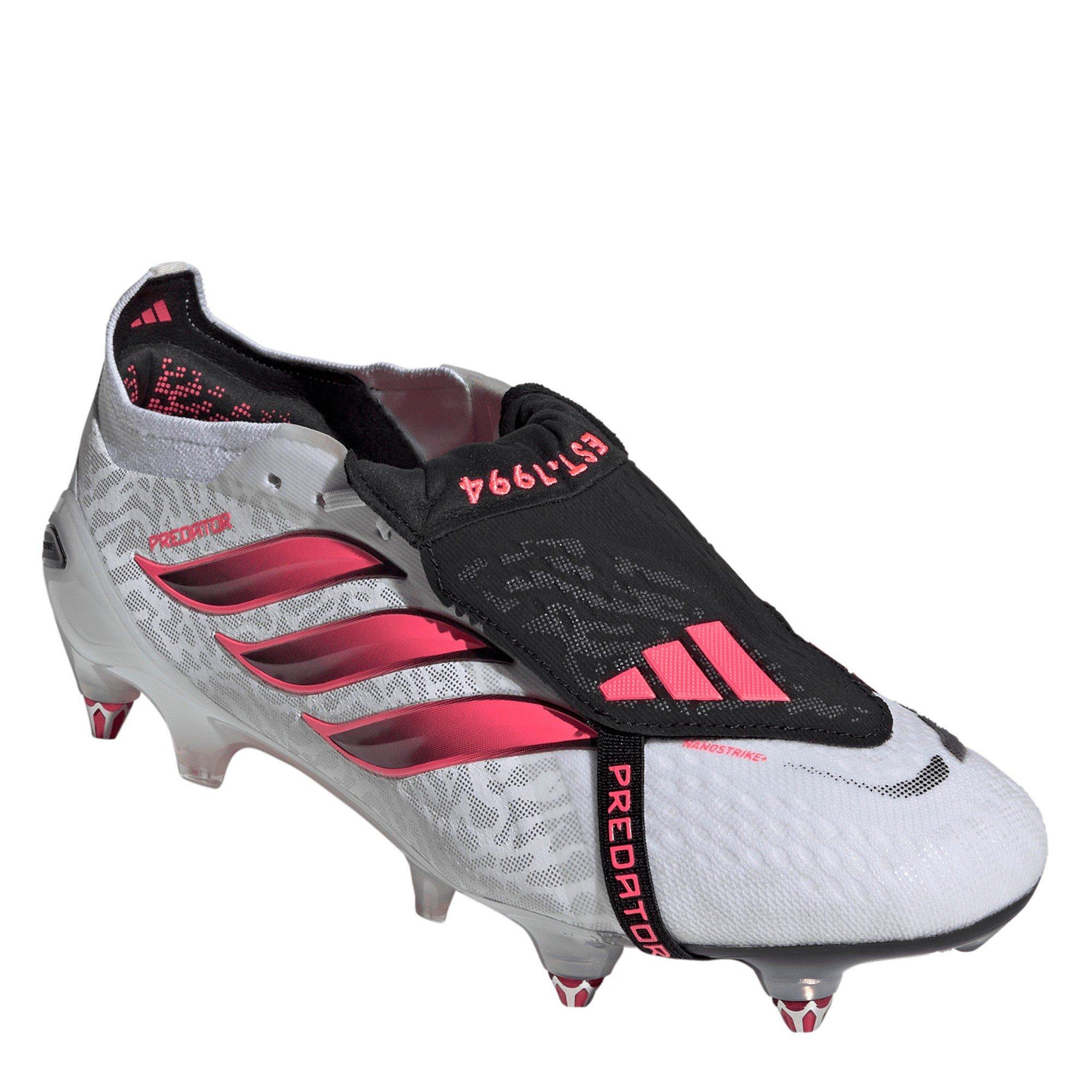 White/Coral - adidas - Mens adidas Predator Elite Fold Over Tongue Soft Ground Football Boots - 4