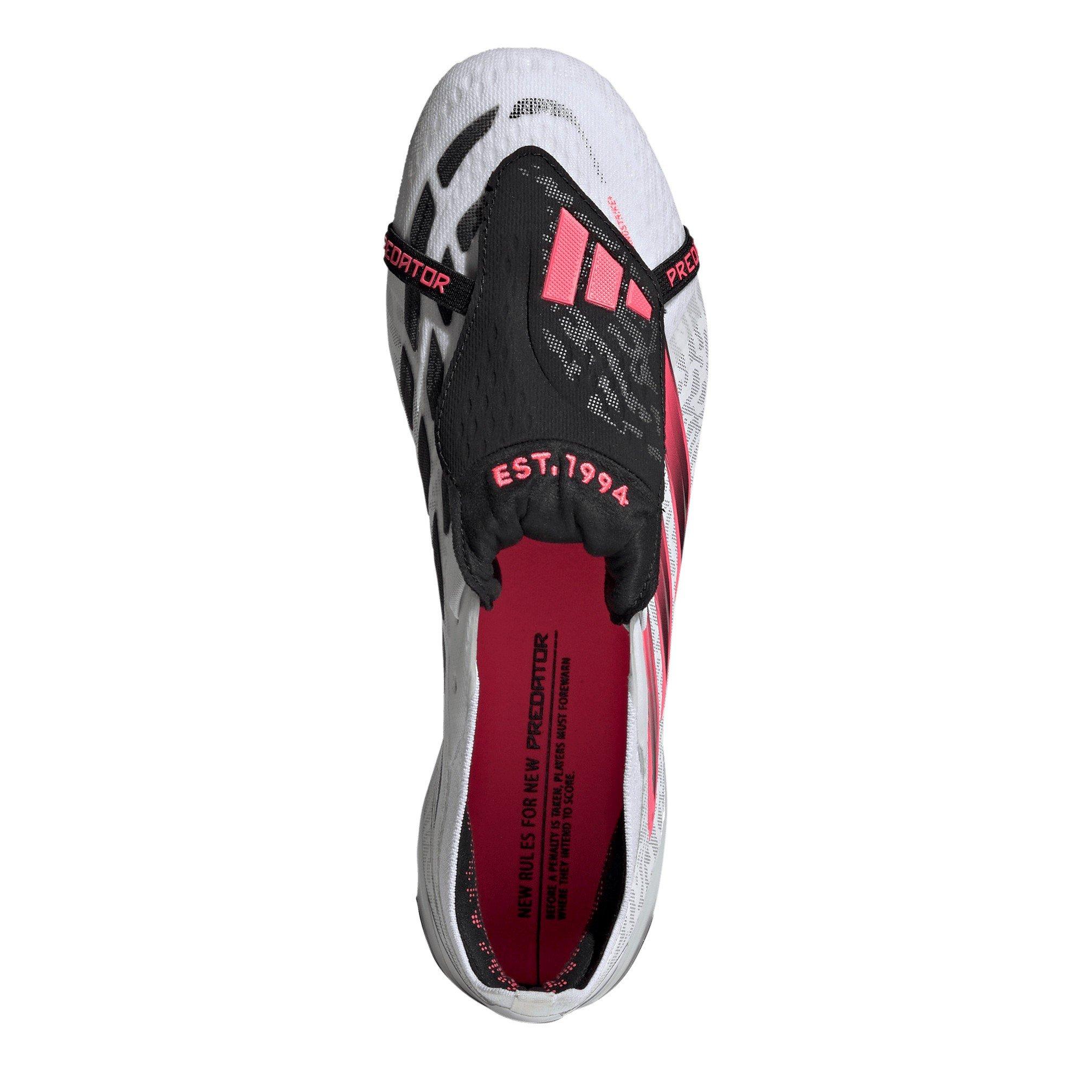 White/Coral - adidas - Mens adidas Predator Elite Fold Over Tongue Soft Ground Football Boots - 6
