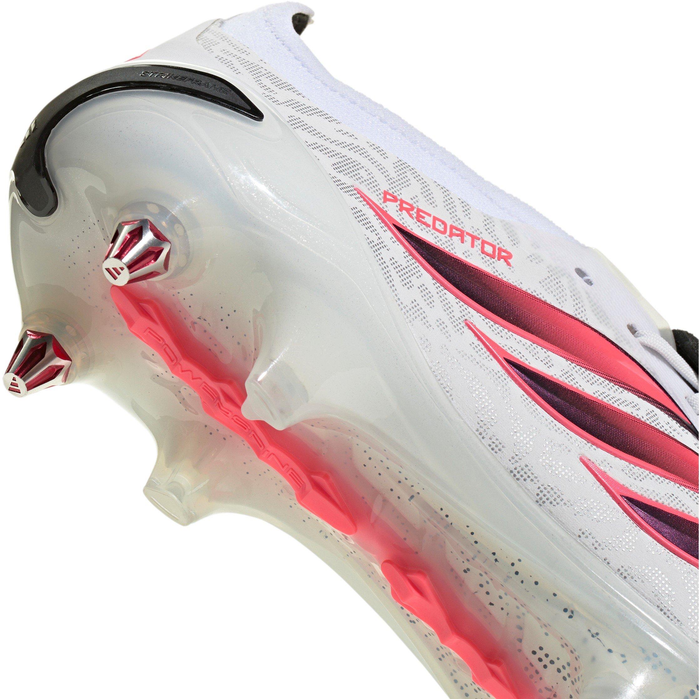 White/Coral - adidas - Mens adidas Predator Elite Fold Over Tongue Soft Ground Football Boots - 9