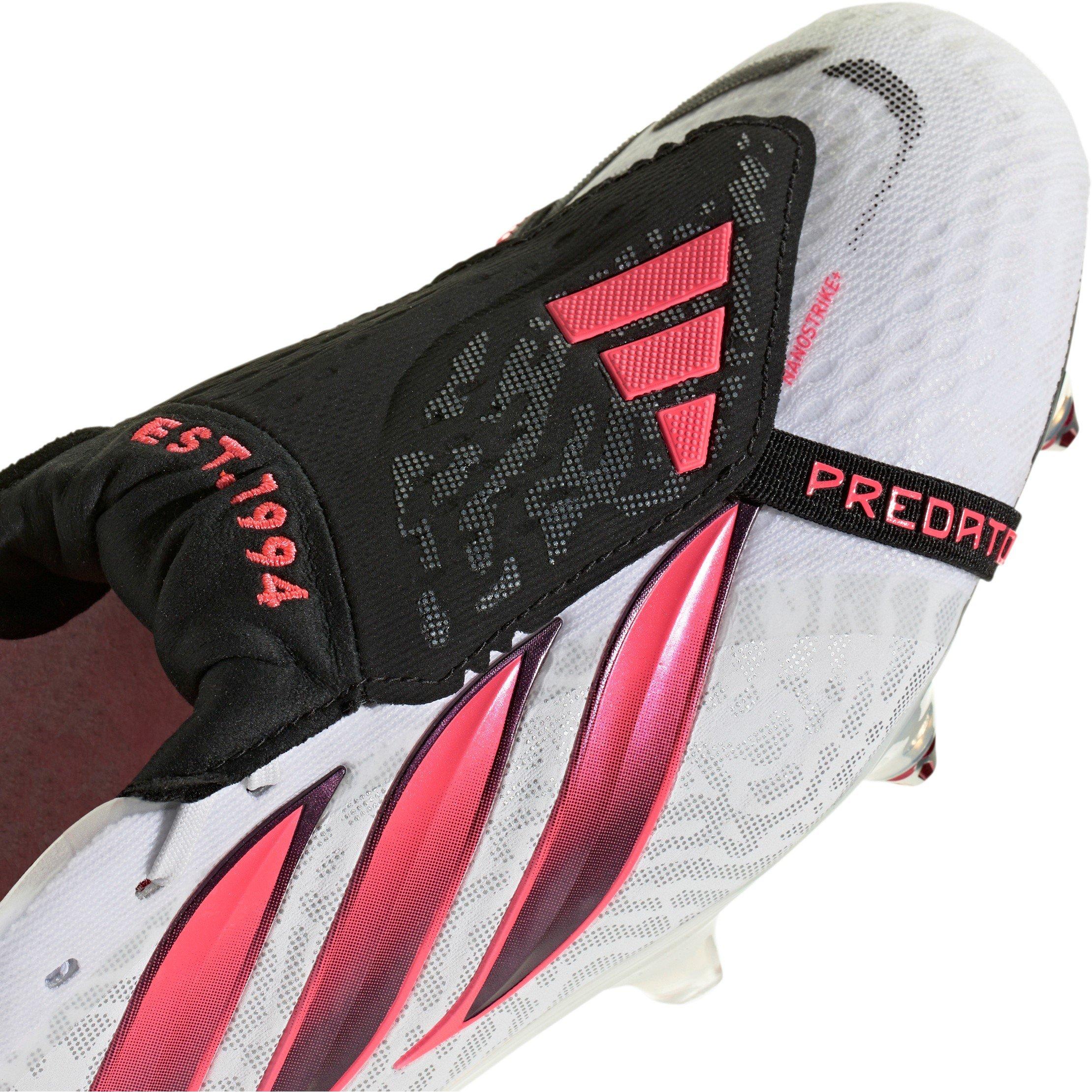 White/Coral - adidas - Mens adidas Predator Elite Fold Over Tongue Soft Ground Football Boots - 10