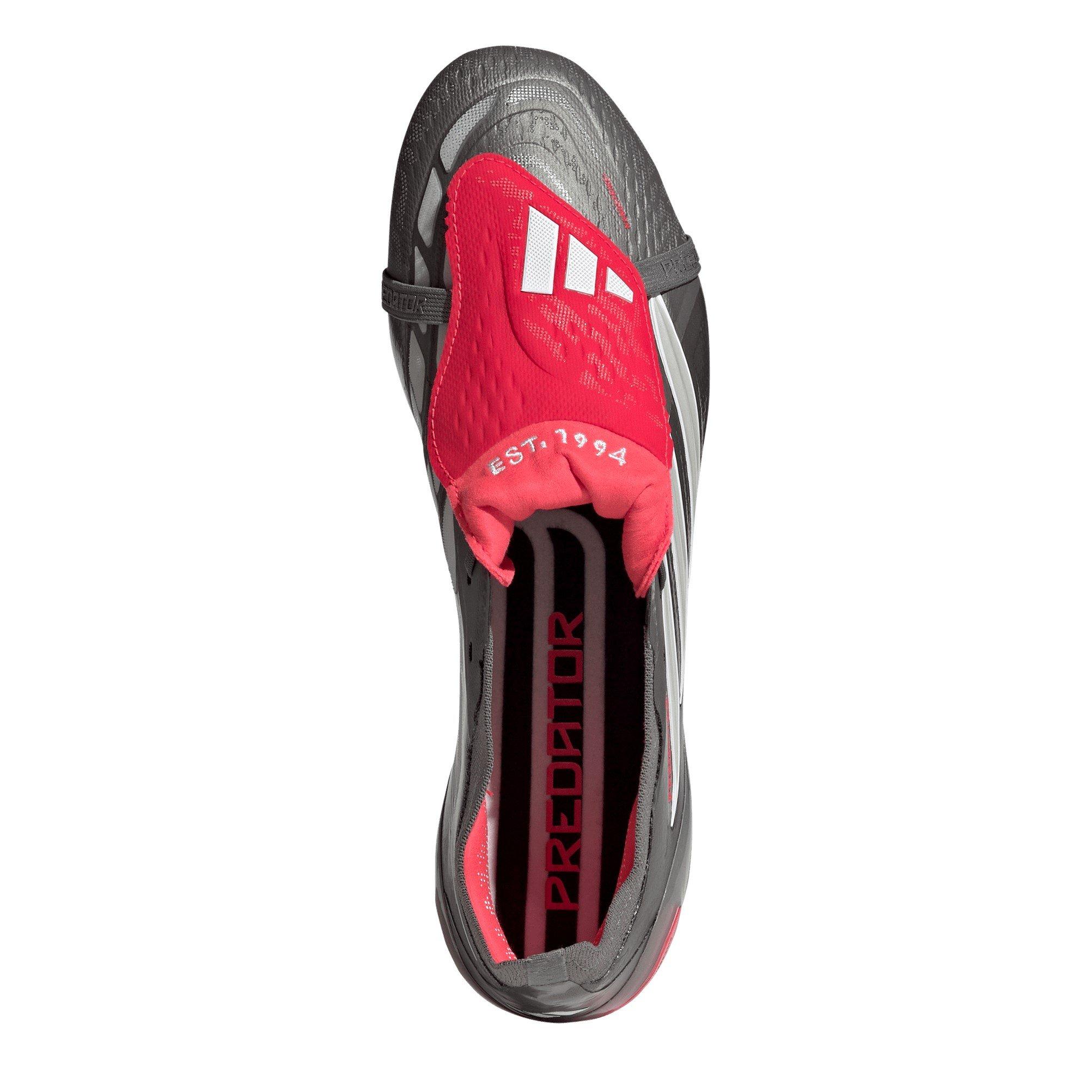 Grey/Red - adidas - adidas Predator Elite Fold Over Tongue Soft Ground Football Boots - 5