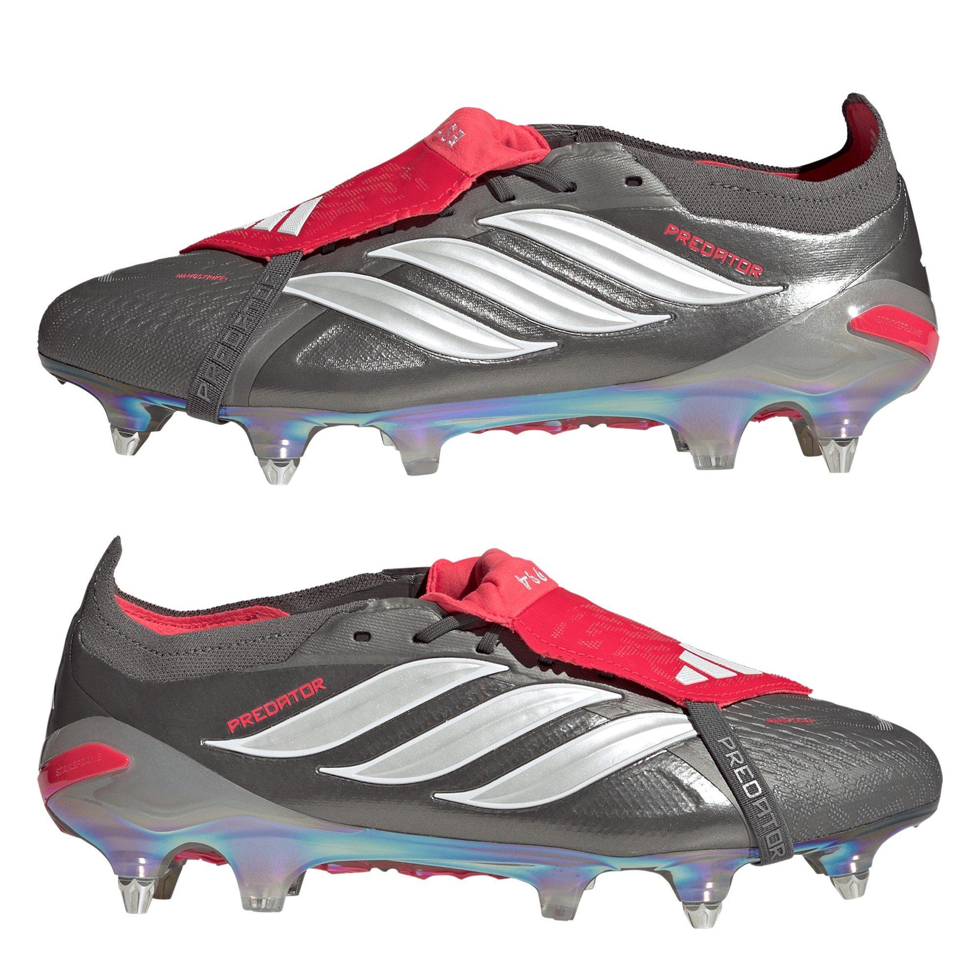 Grey/Red - adidas - adidas Predator Elite Fold Over Tongue Soft Ground Football Boots - 9