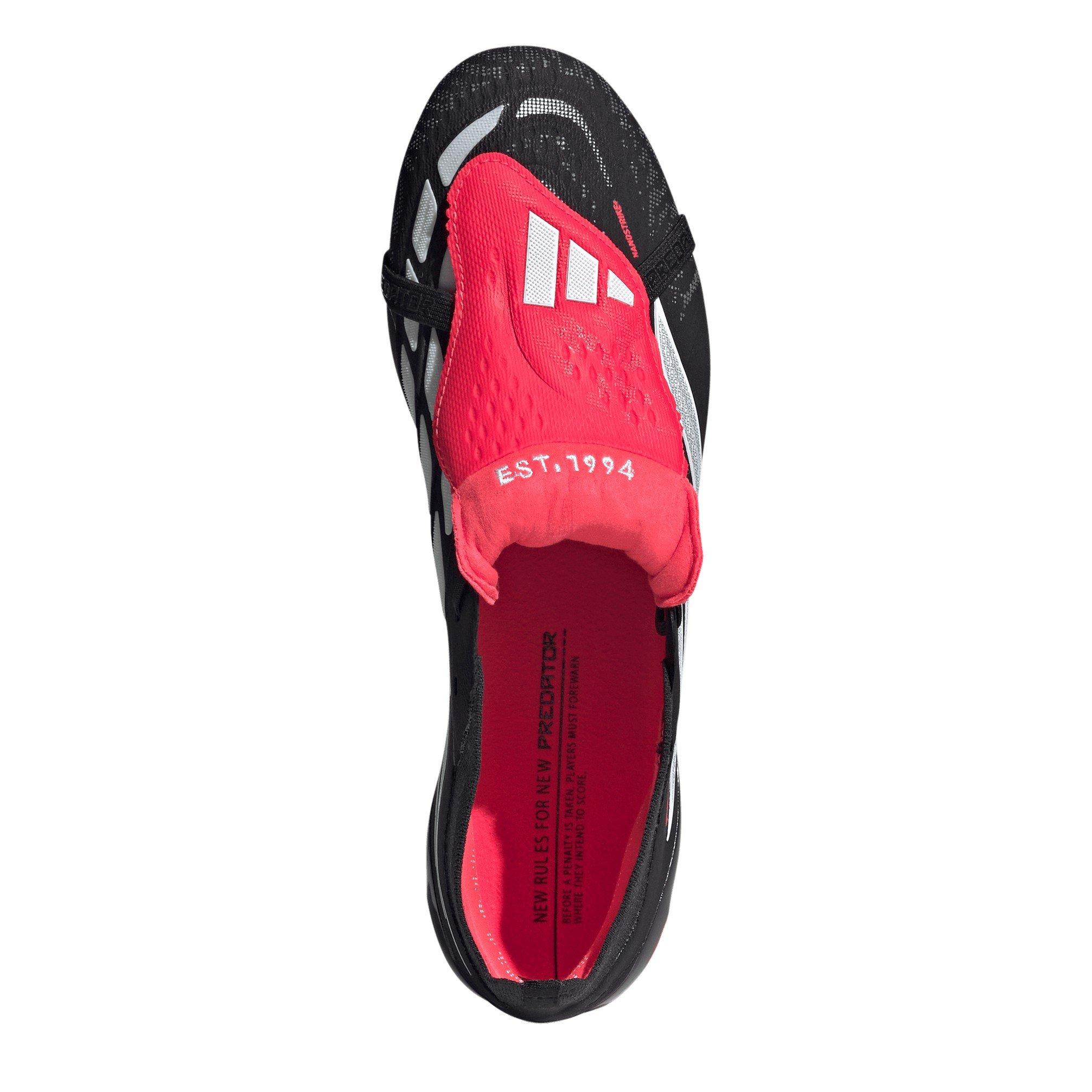 Preto/Vermelho - adidas - Mens adidas Predator Elite Fold Over Tongue Soft Ground Football Boots - 5