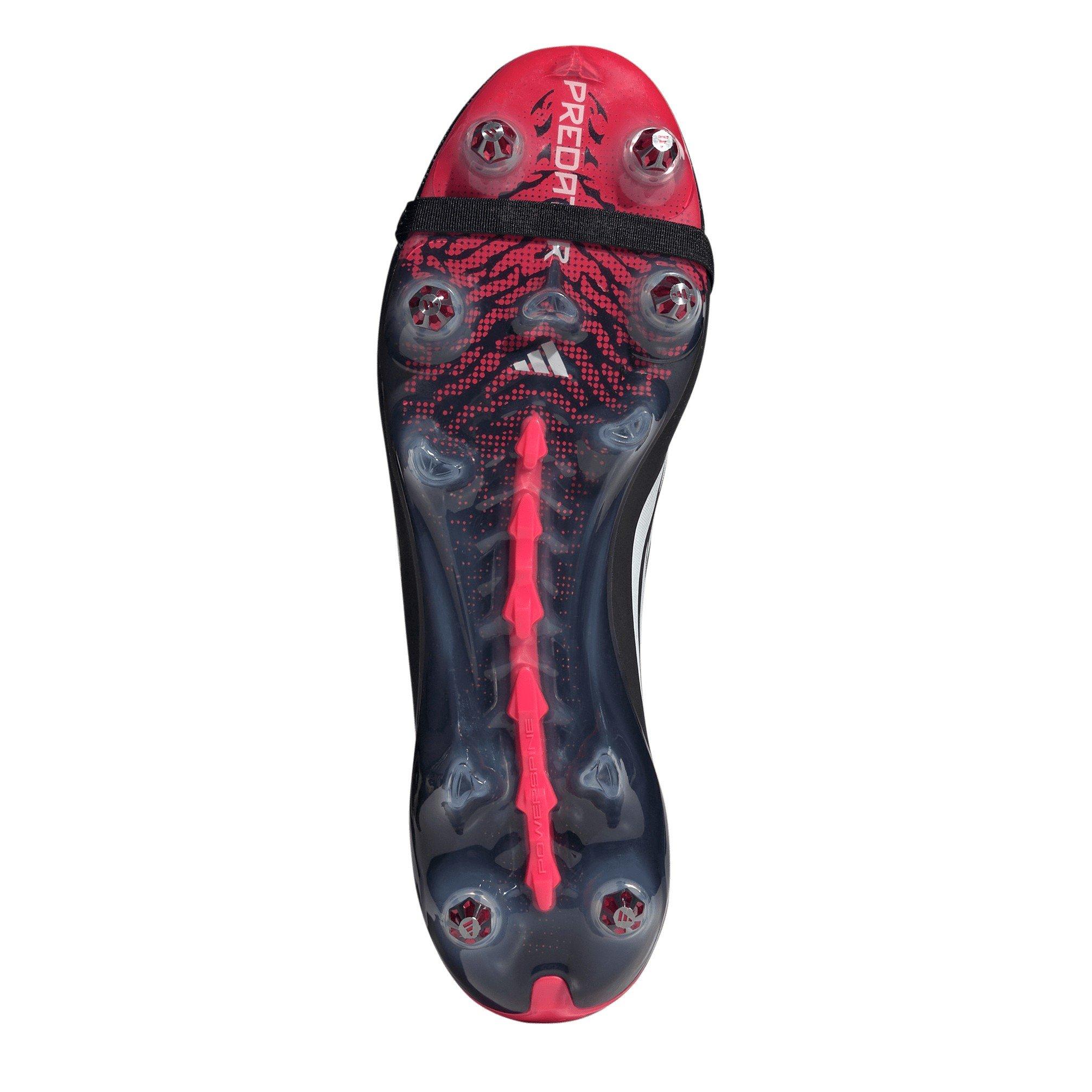 Preto/Vermelho - adidas - Mens adidas Predator Elite Fold Over Tongue Soft Ground Football Boots - 6