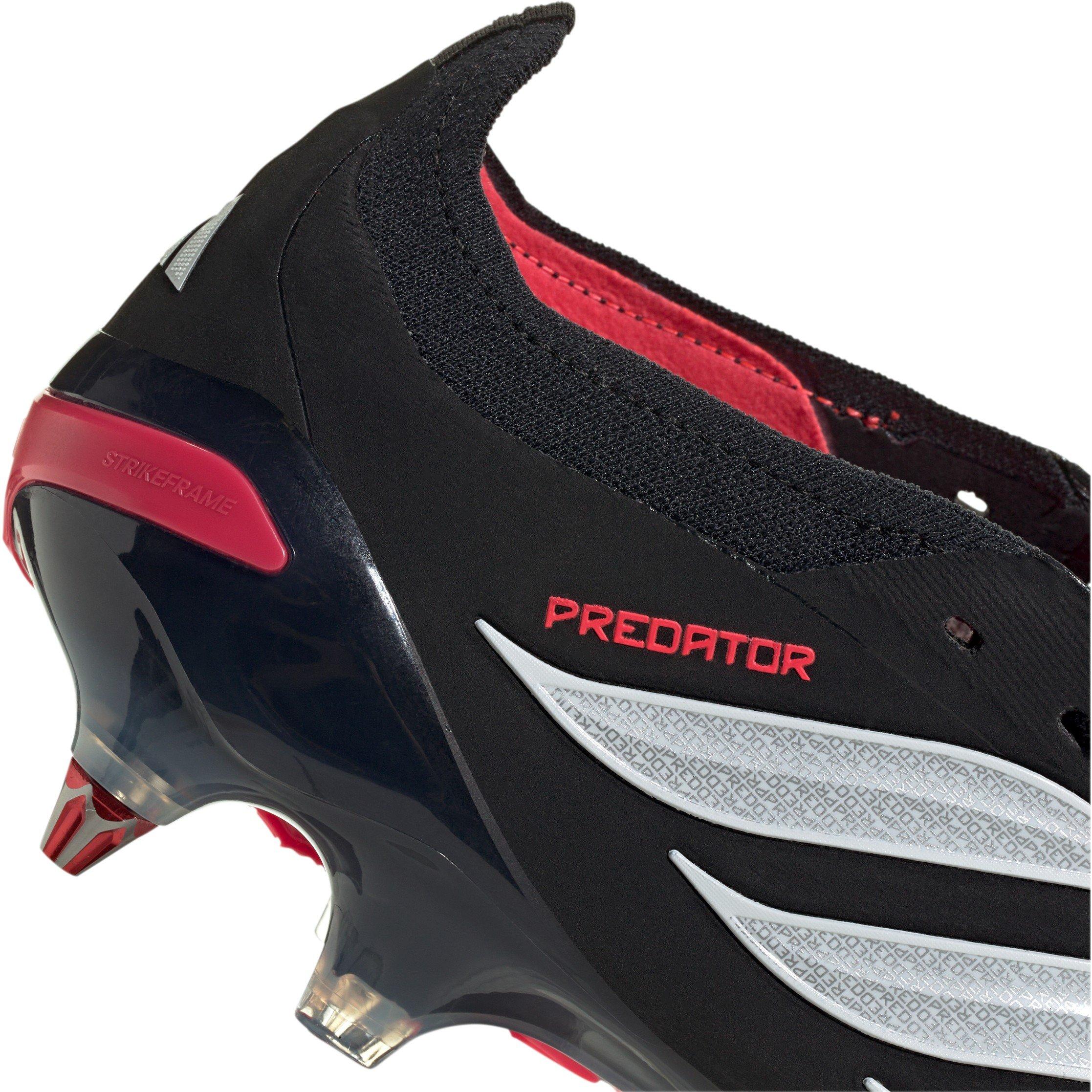 Preto/Vermelho - adidas - Mens adidas Predator Elite Fold Over Tongue Soft Ground Football Boots - 8