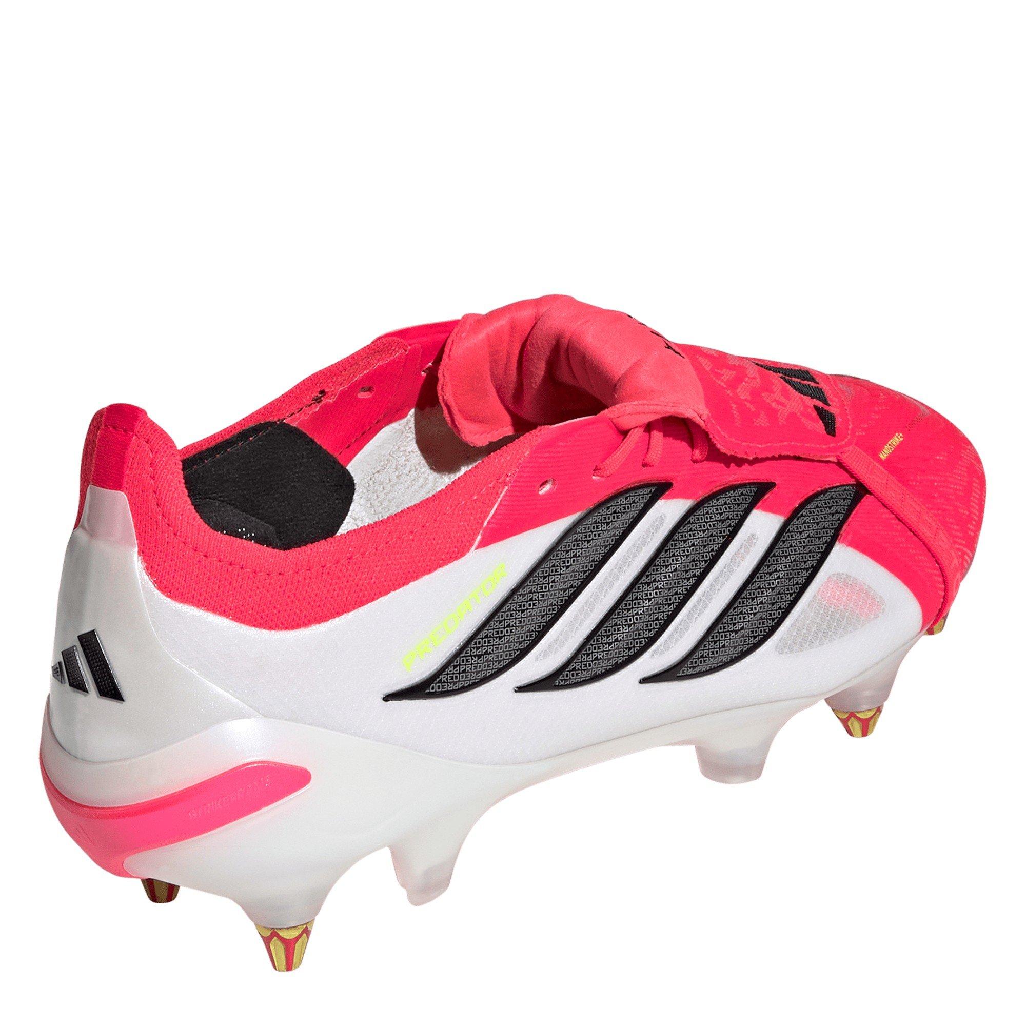 Red/Blk/White - adidas - Mens adidas Predator Elite Fold Over Tongue Soft Ground Football Boots - 4