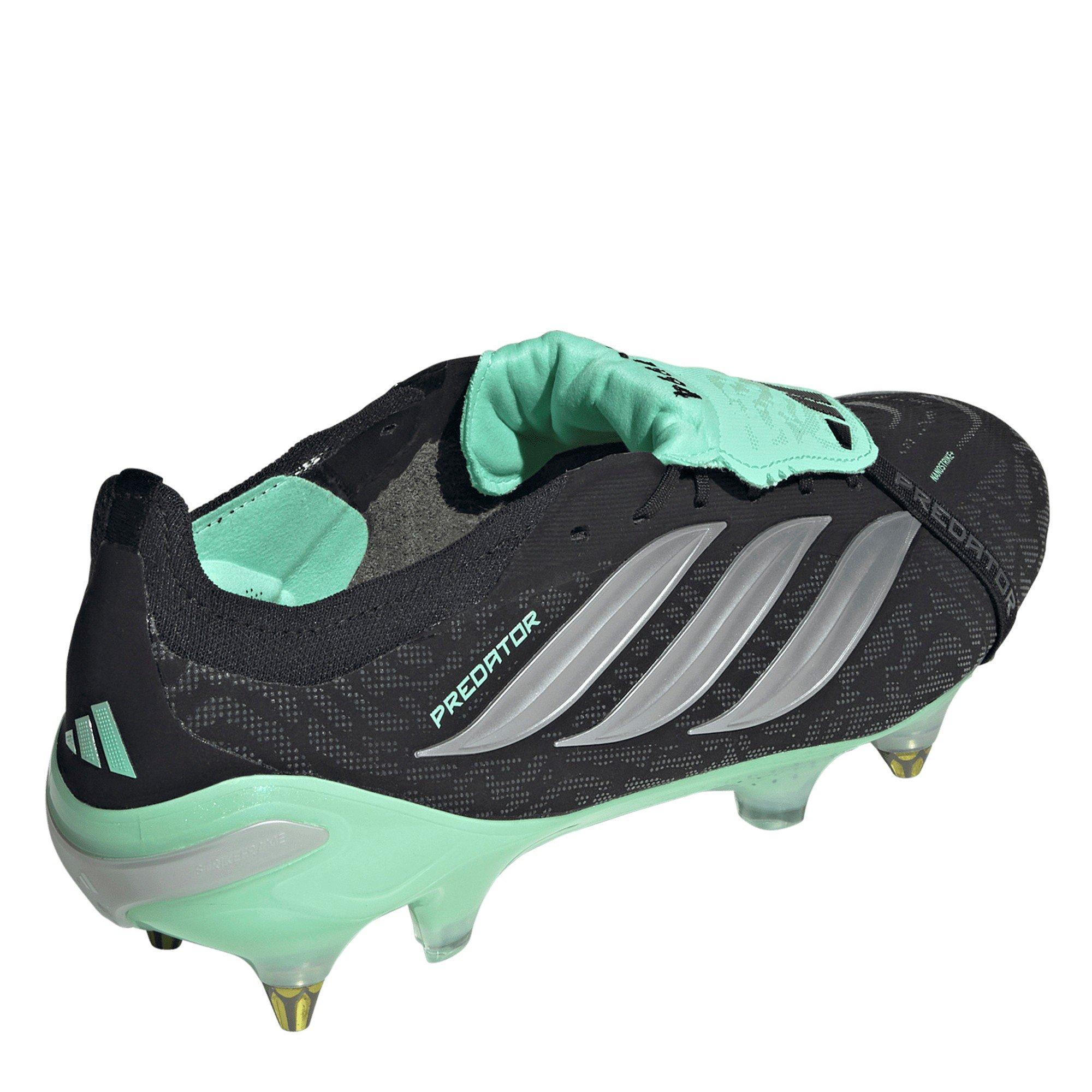 Schwarz/Minze - adidas - Mens adidas Predator Elite Fold Over Tongue Soft Ground Football Boots - 4