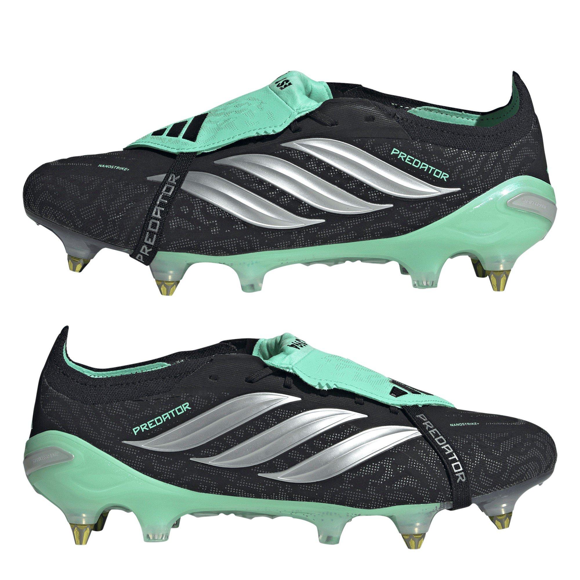 Schwarz/Minze - adidas - Mens adidas Predator Elite Fold Over Tongue Soft Ground Football Boots - 9