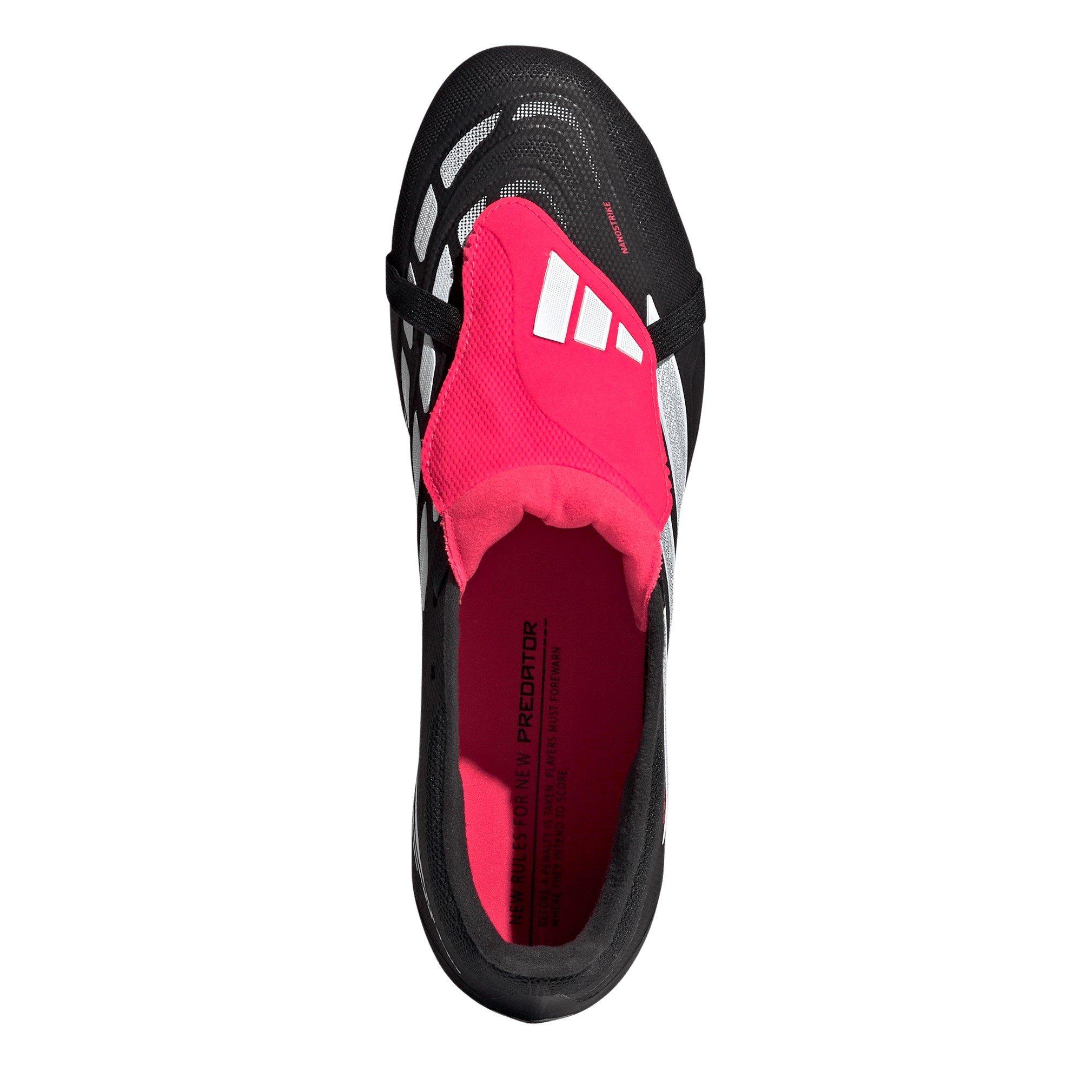 Black/Red - adidas - Predator Fold-Over Tongue League Soft Ground Football Boots Mens - 5