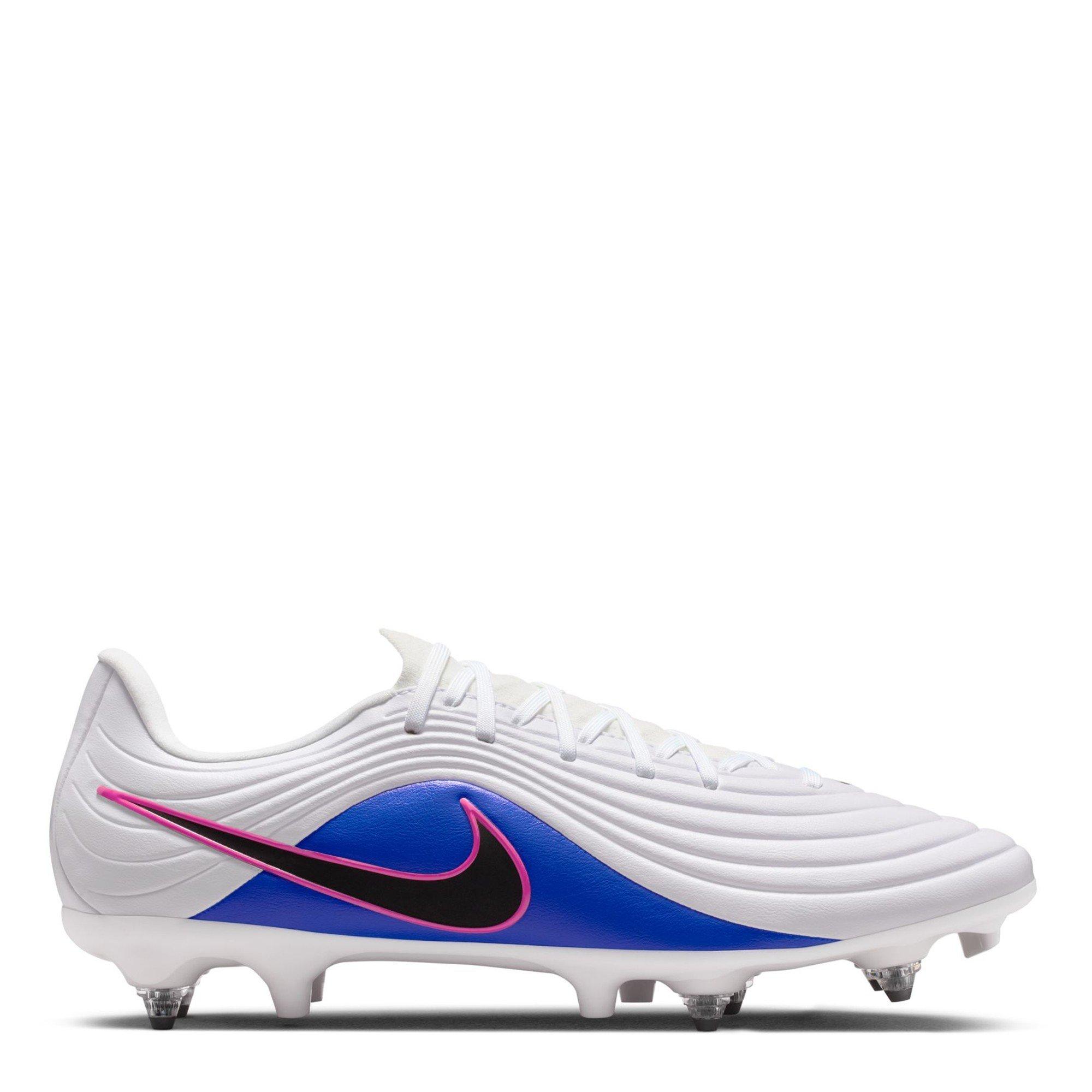 Nike Men's Tiempo Academy Adults Soft Ground Football Boots - Blue/Wht/Pink - 6 (39)