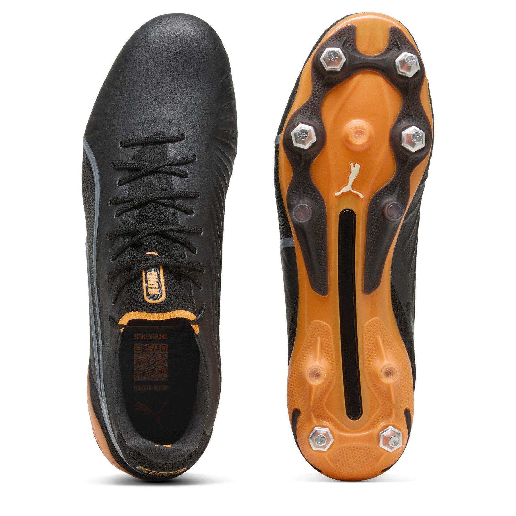 Zwart/Oranje - Puma - King .1 Soft Ground Football Boots - 3
