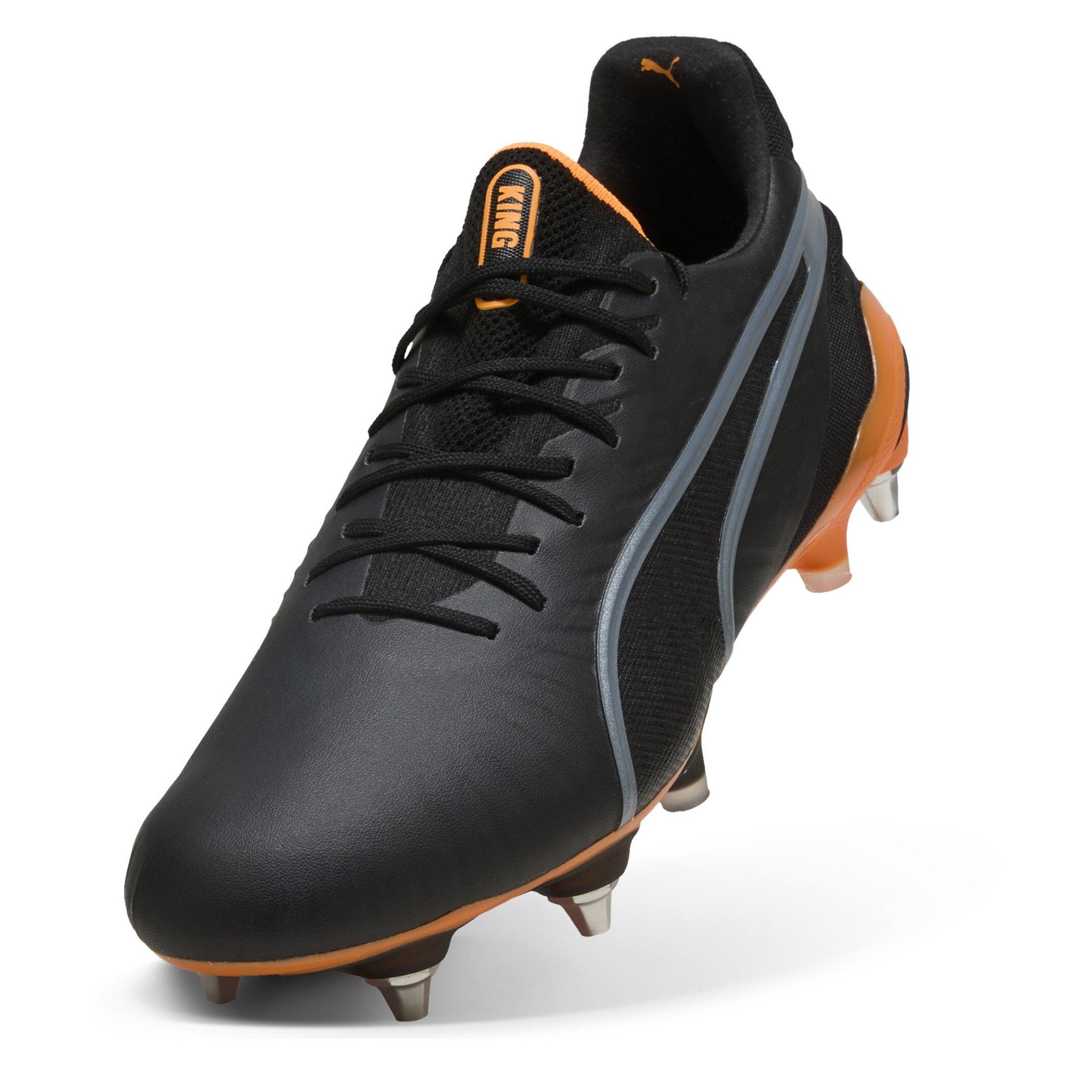 Zwart/Oranje - Puma - King .1 Soft Ground Football Boots - 6