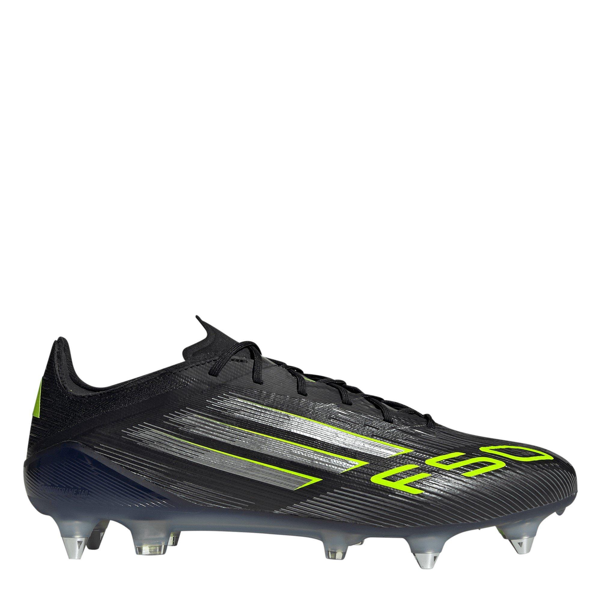 Adidas Men's F50 Elite Adults Soft Ground Football Boots - Black/Lemon - 8.5 (42.7)