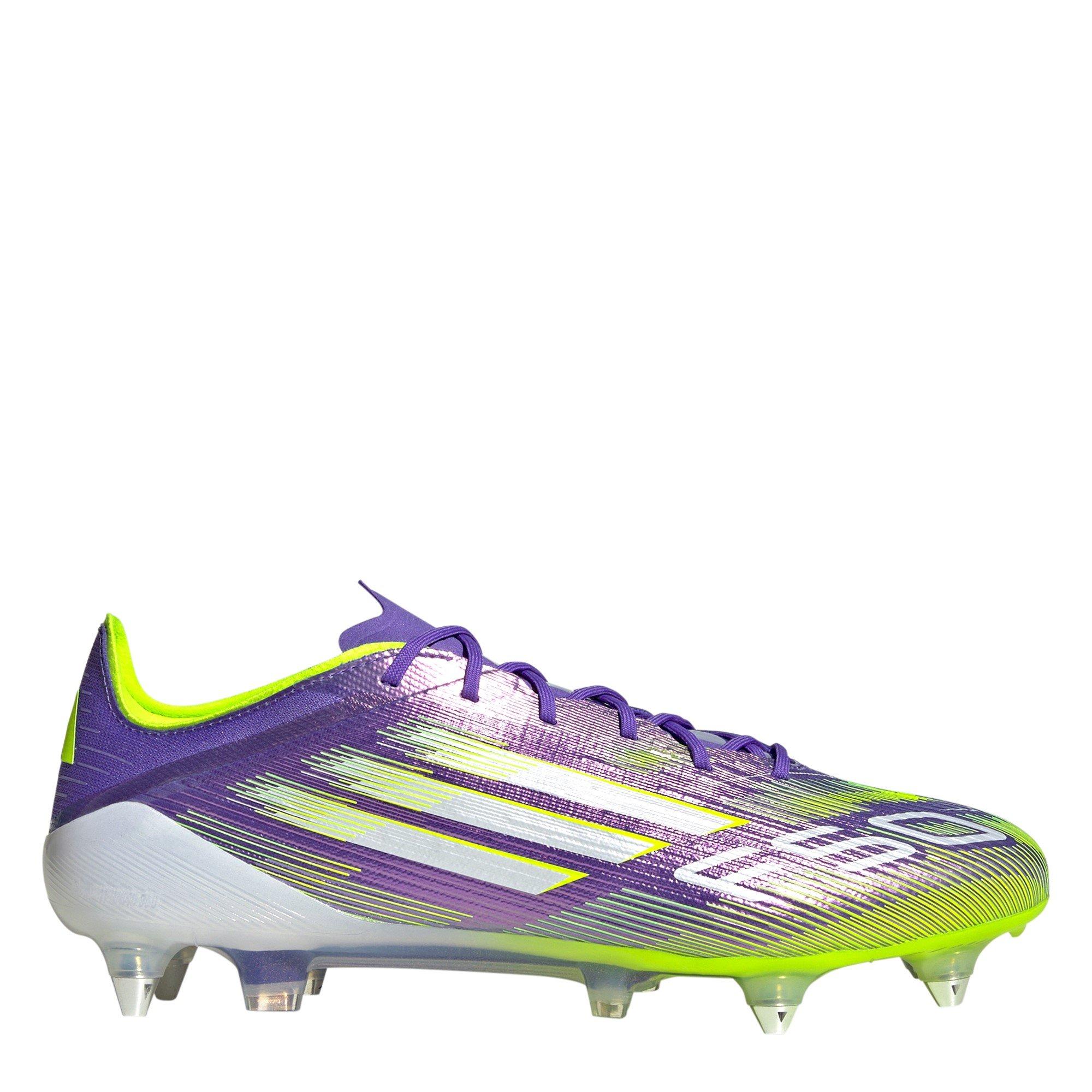 Adidas Men's F50 Elite Adults Soft Ground Football Boots - Purple/White - 7 (40.7)