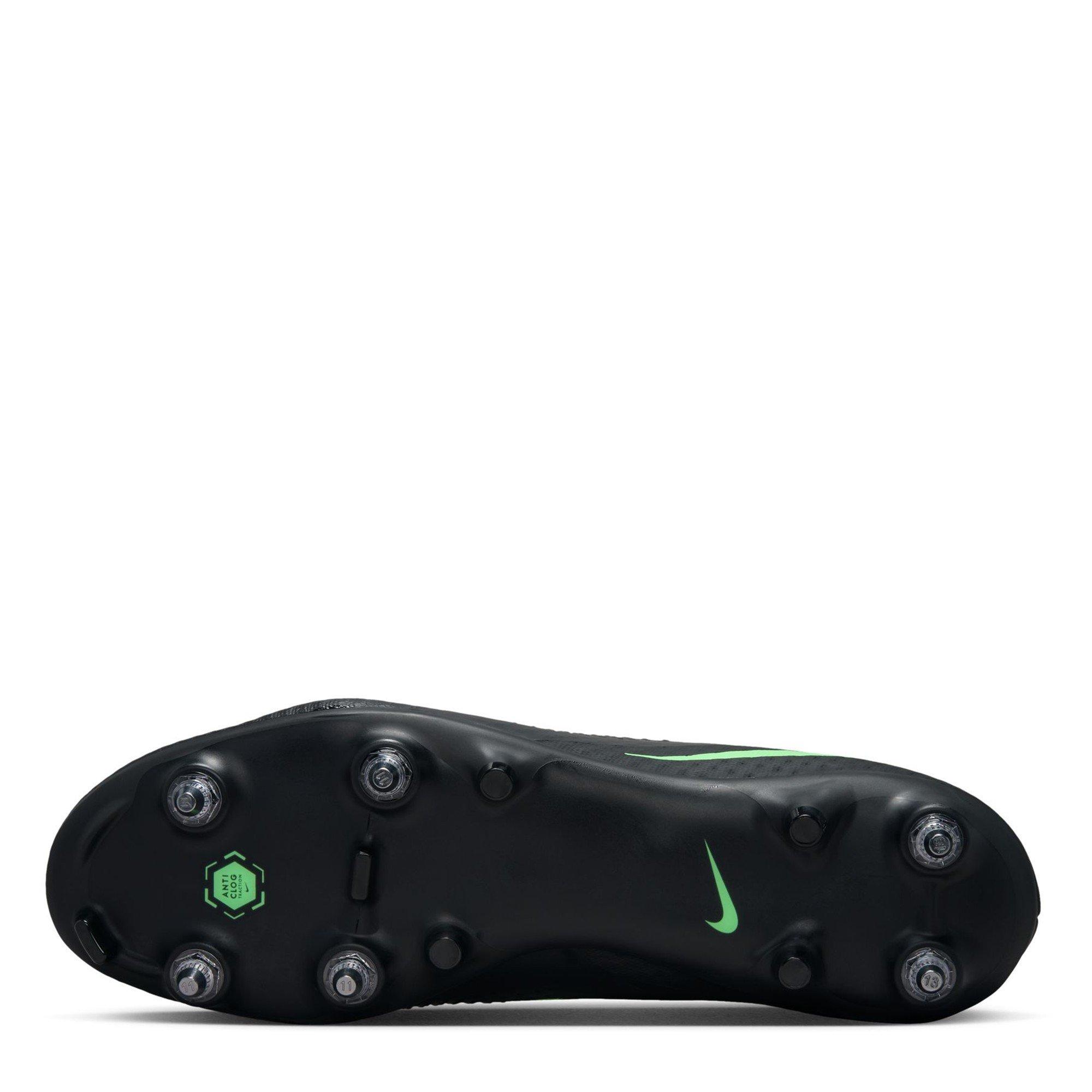 Black/Green - Nike - Phantom 6 Low Academy Adults Soft Ground Football Boots - 3