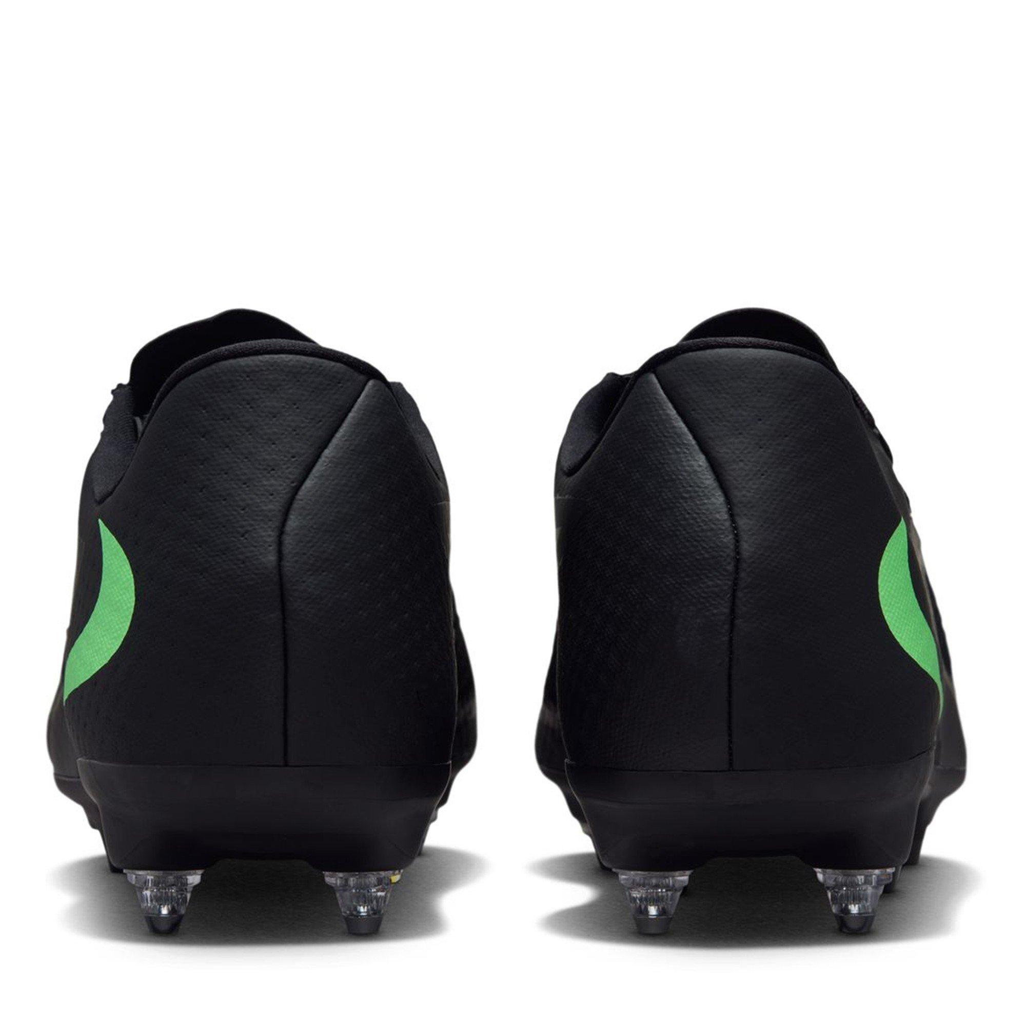 Black/Green - Nike - Phantom 6 Low Academy Adults Soft Ground Football Boots - 5