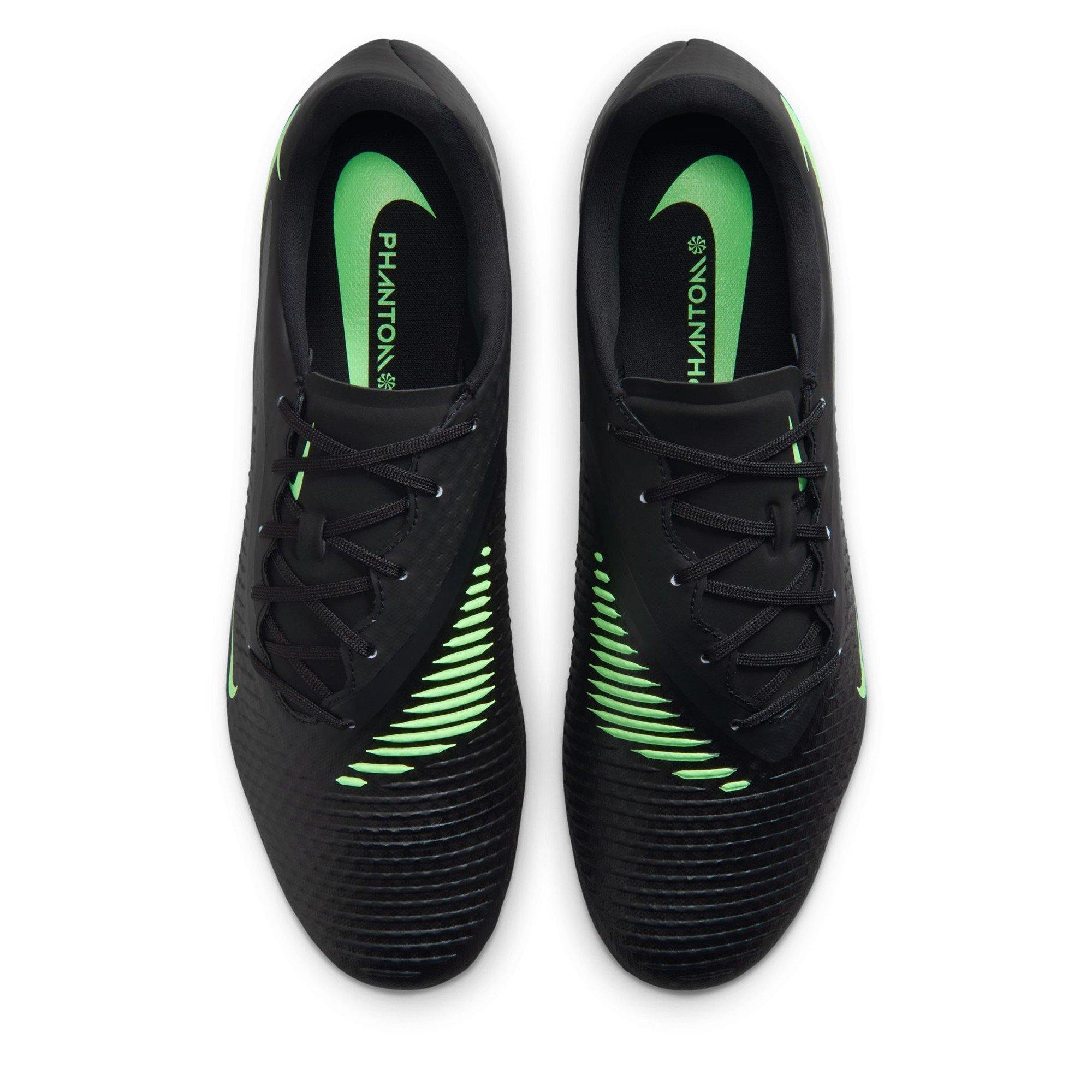 Black/Green - Nike - Phantom 6 Low Academy Adults Soft Ground Football Boots - 6