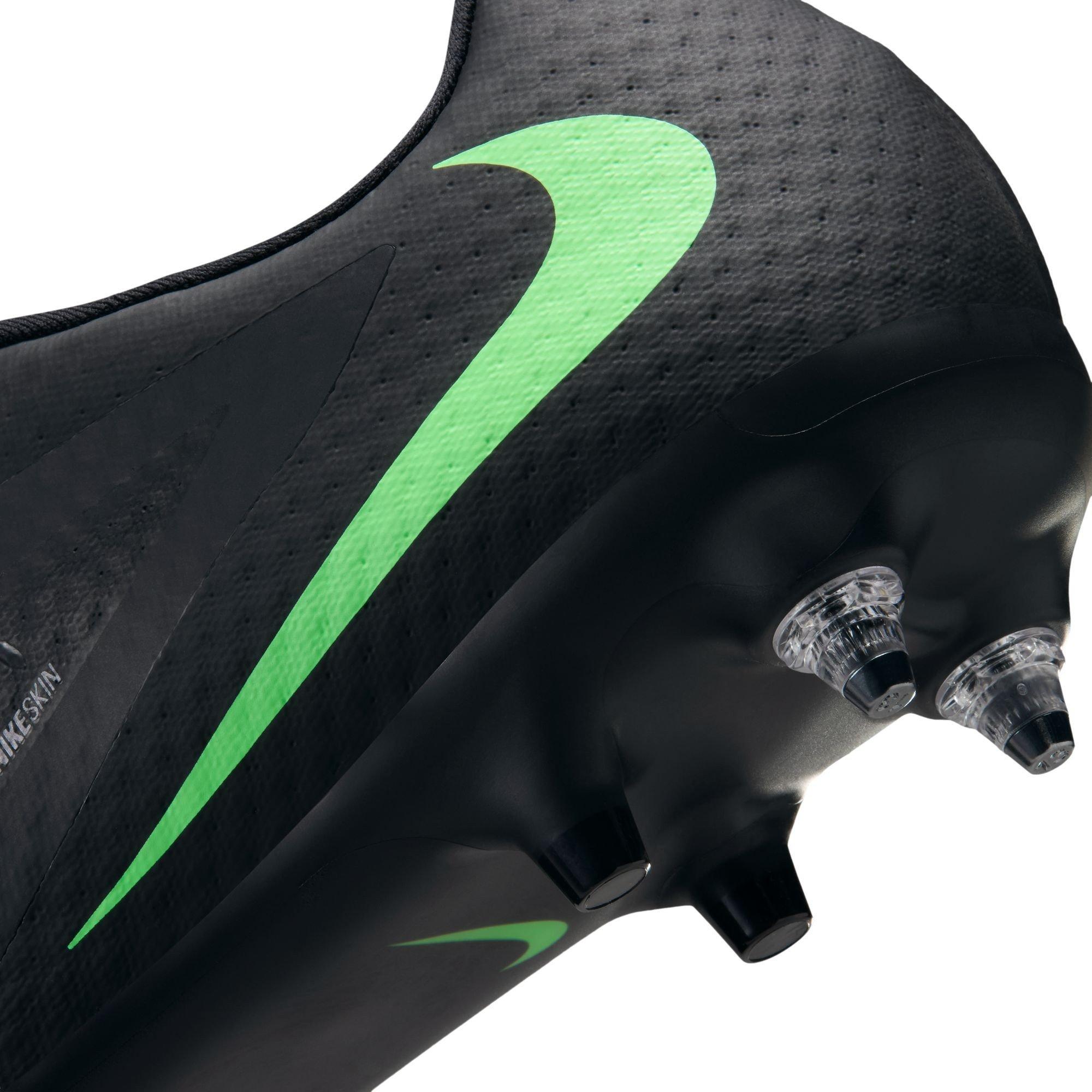 Black/Green - Nike - Phantom 6 Low Academy Adults Soft Ground Football Boots - 8
