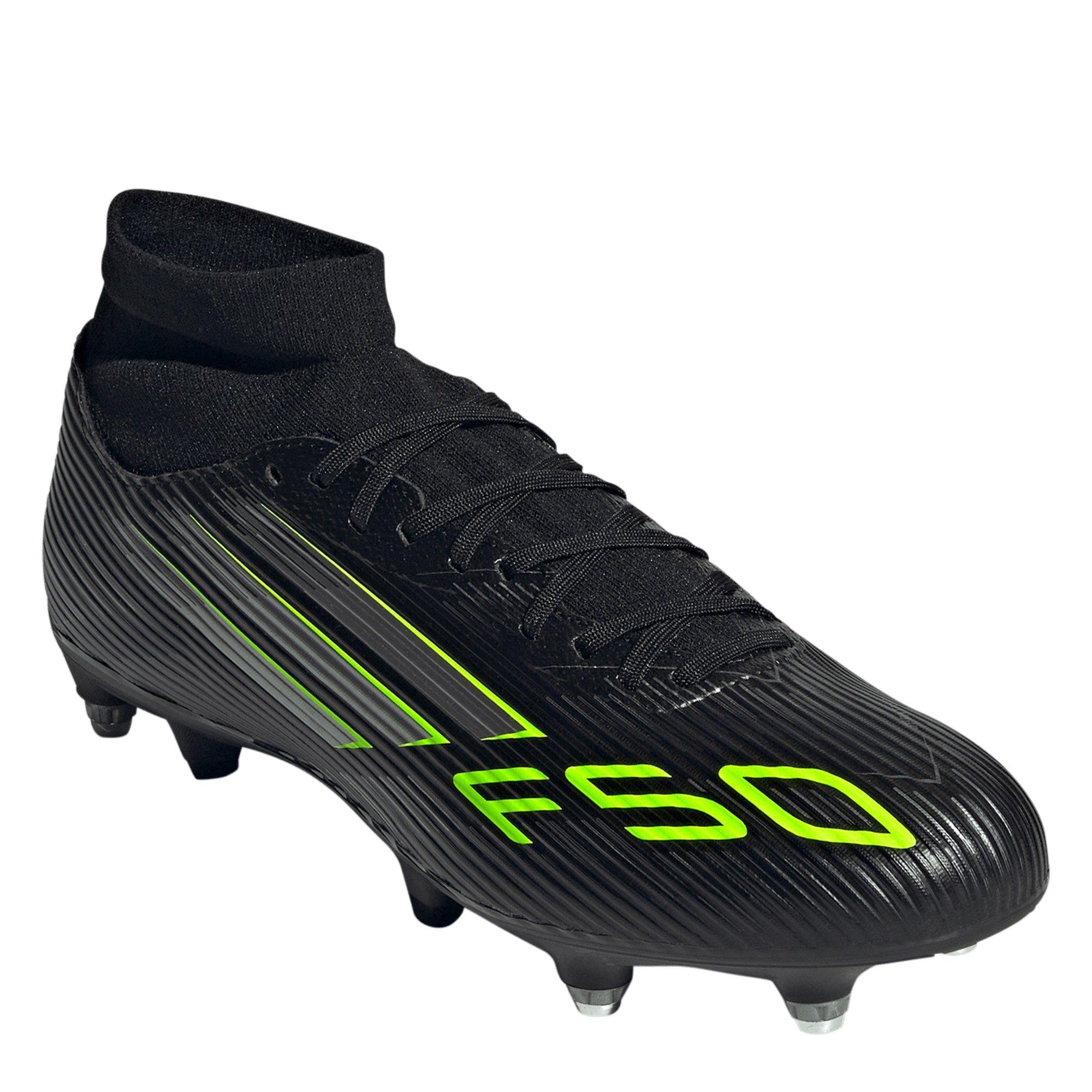 Black/Lemon - adidas - F50 League Adults Mid Soft Ground Football Boots - 3