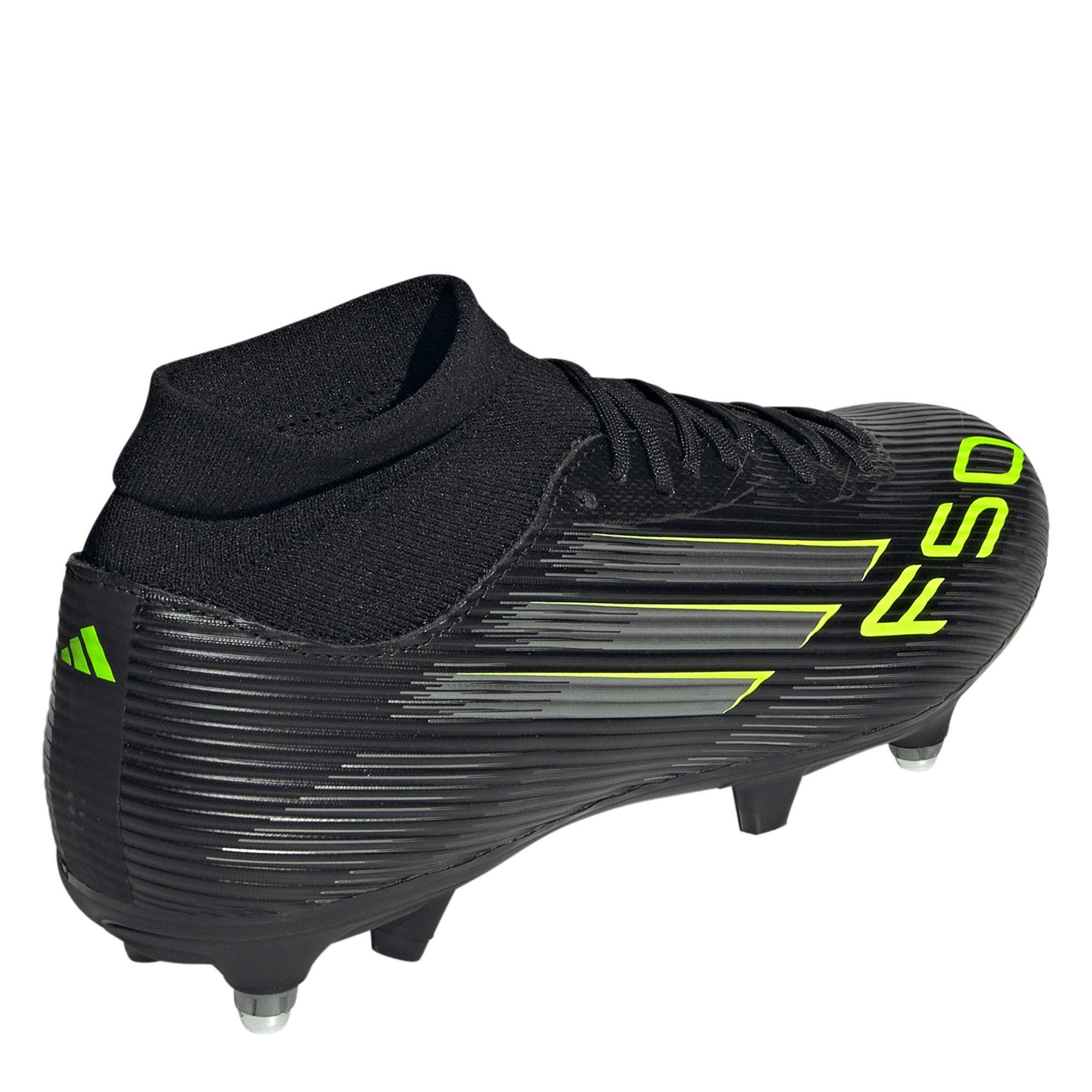 Black/Lemon - adidas - F50 League Adults Mid Soft Ground Football Boots - 4