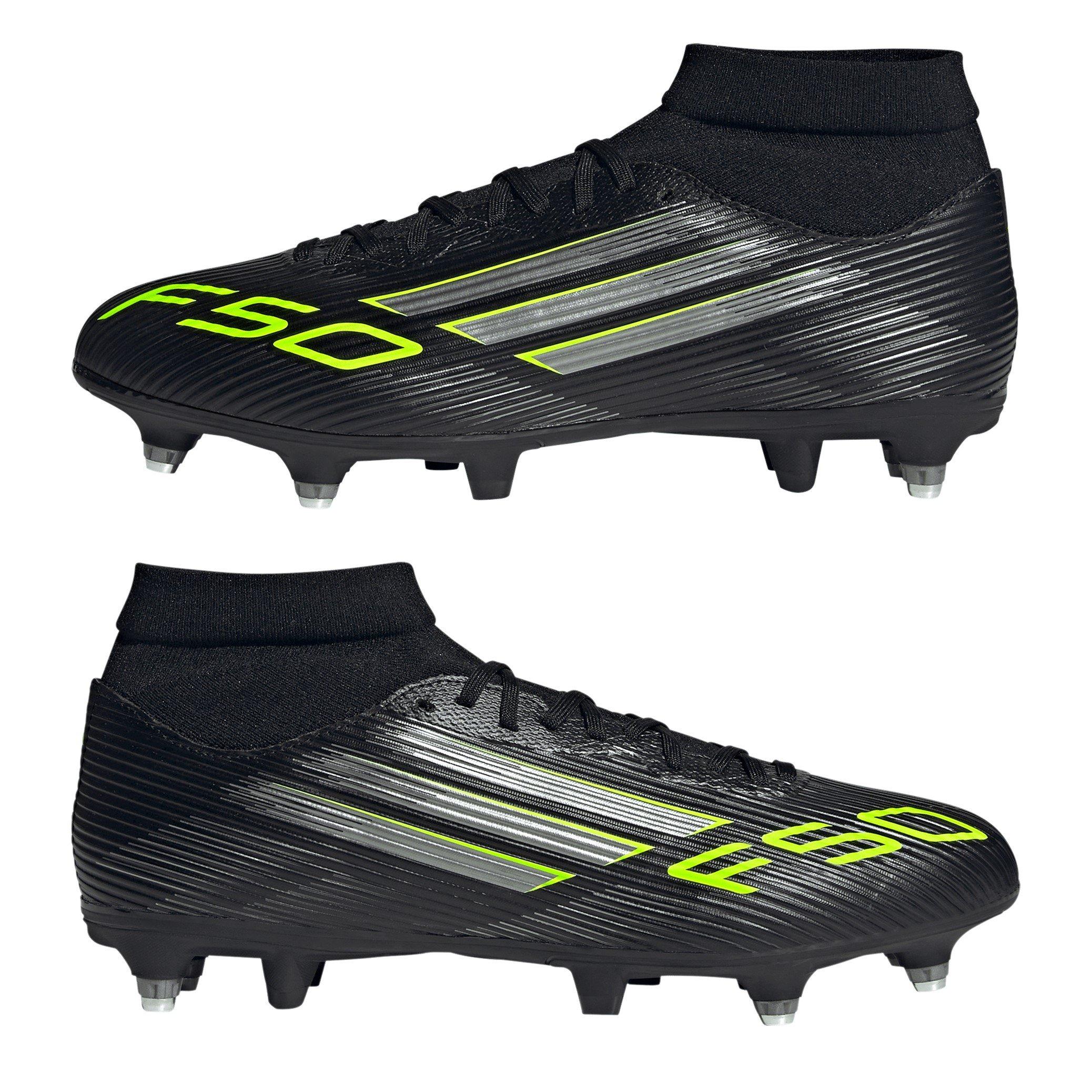 Black/Lemon - adidas - F50 League Adults Mid Soft Ground Football Boots - 9