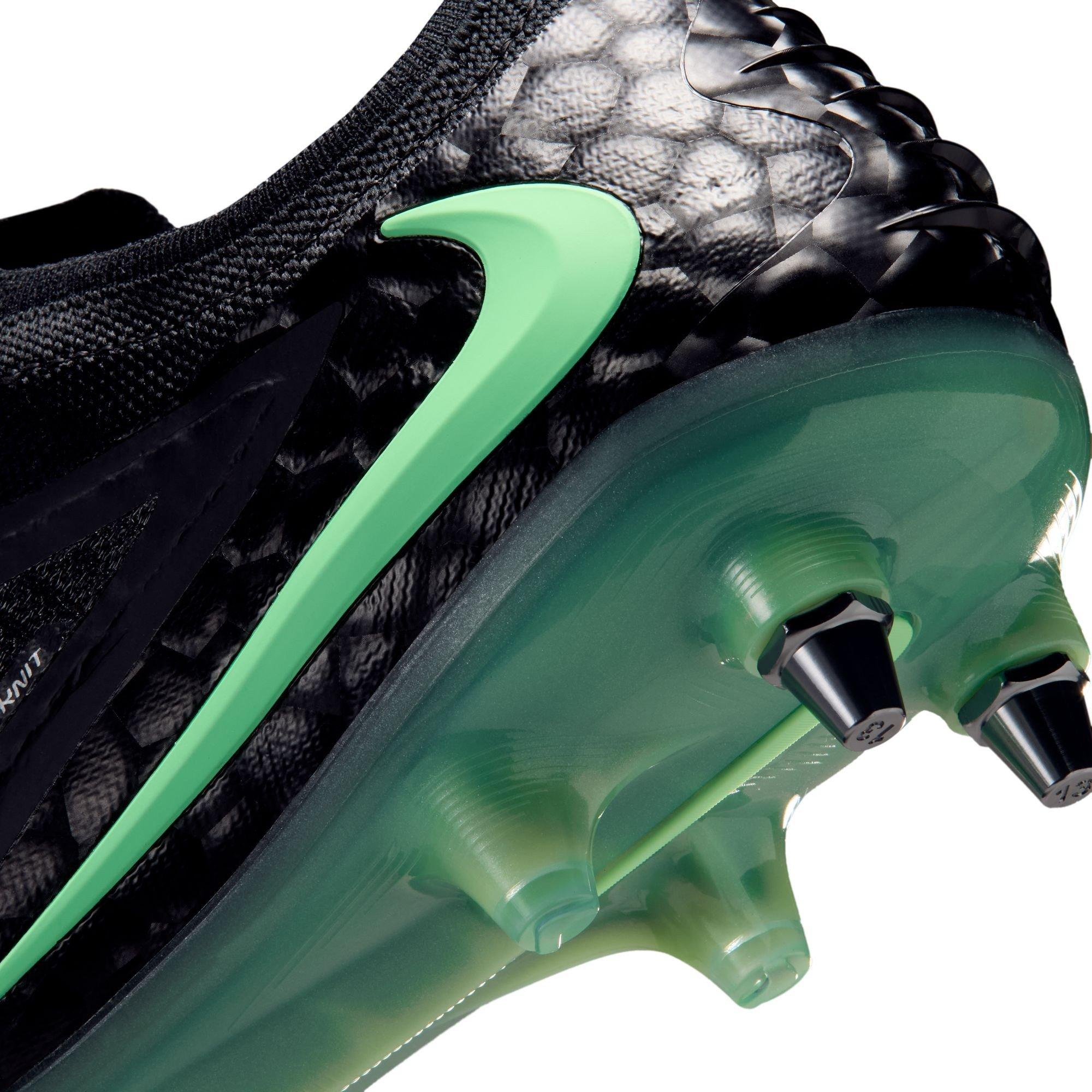 Black/Green - Nike - Phantom 6 Low Elite Adults Soft Ground Football Boots - 8