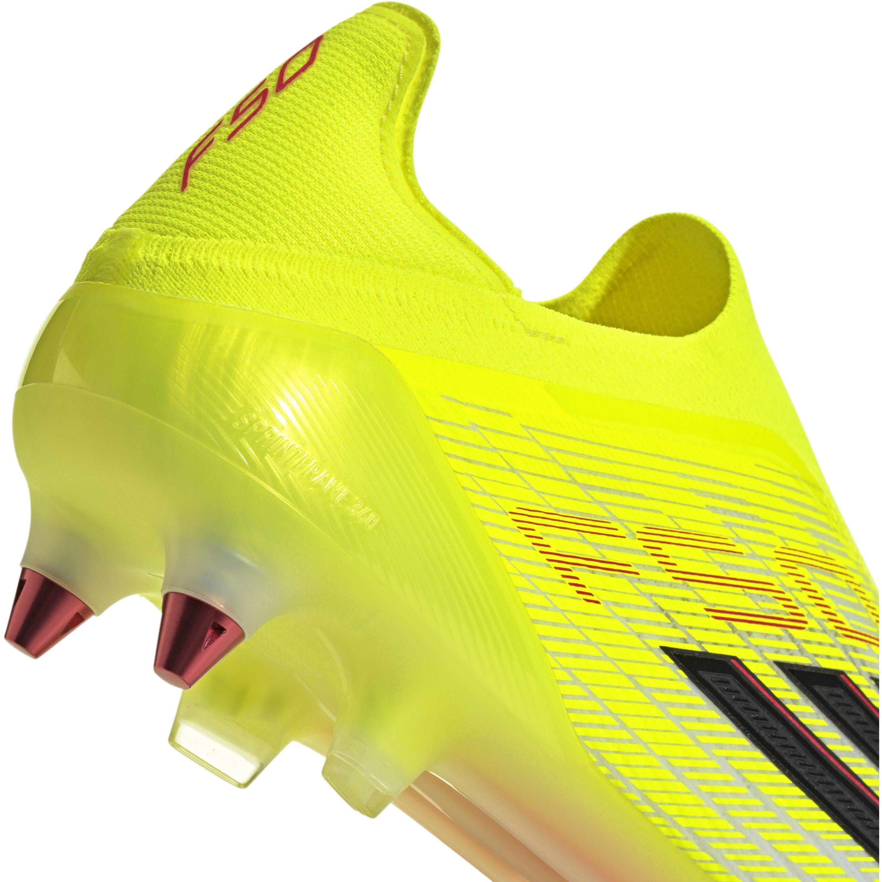 Solar Yellow - adidas - Mens adidas F50 Elite Laceless Soft Ground Football Boots - 8