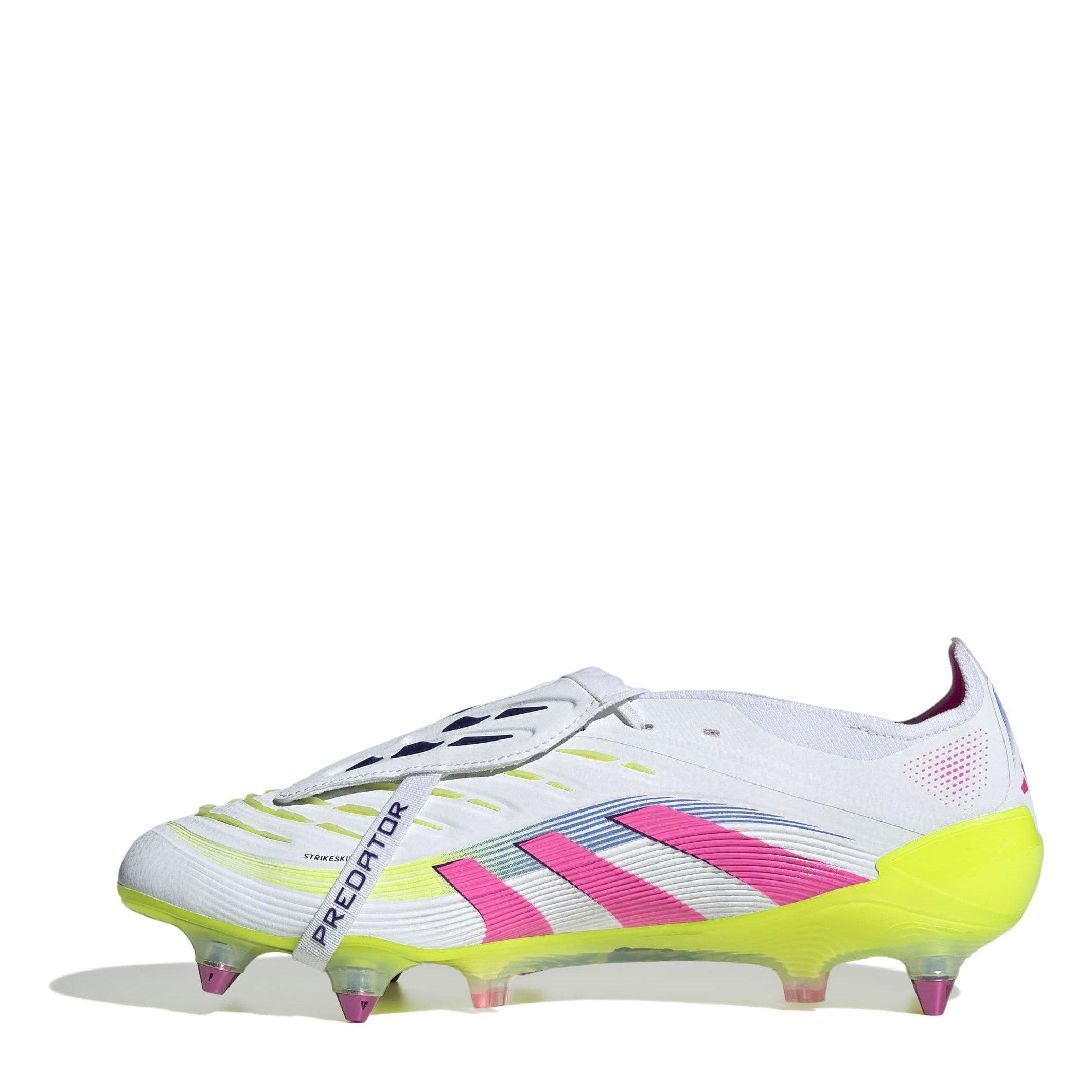 White/Pink - adidas - Predator Elite Fold-Over Tongue Adults Soft Ground Football Boots - 2