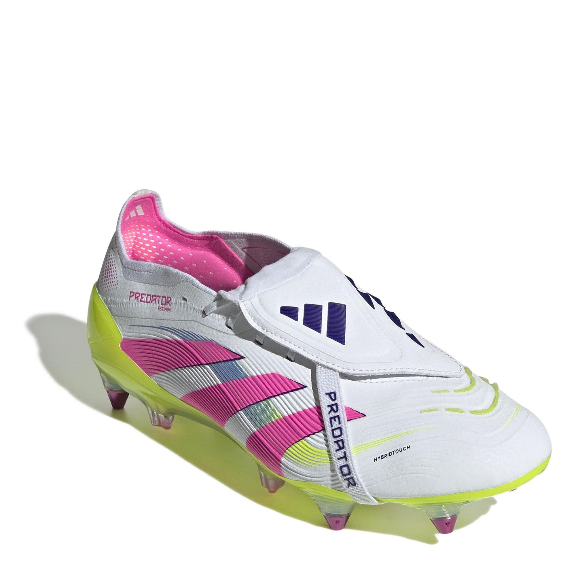 White/Pink - adidas - Predator Elite Fold-Over Tongue Adults Soft Ground Football Boots - 3