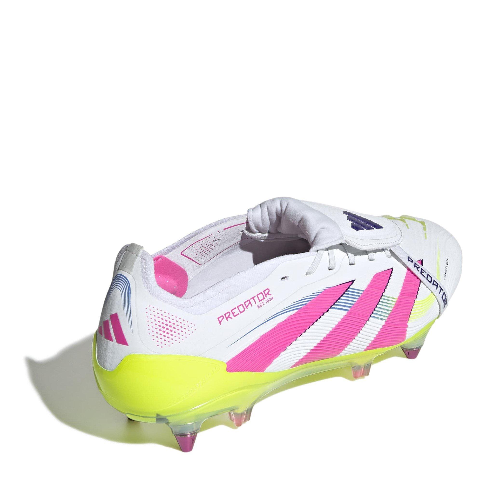White/Pink - adidas - Predator Elite Fold-Over Tongue Adults Soft Ground Football Boots - 4