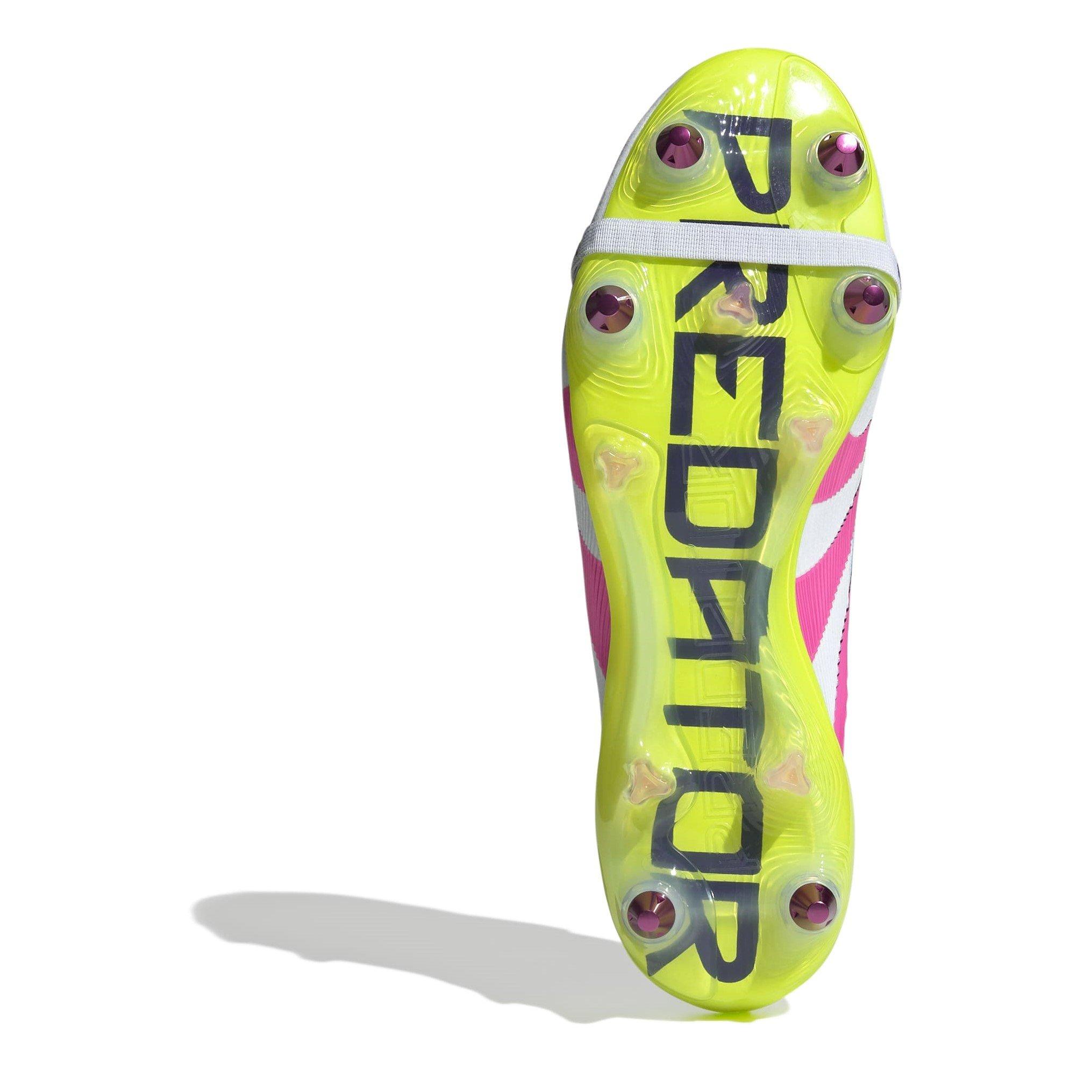 White/Pink - adidas - Predator Elite Fold-Over Tongue Adults Soft Ground Football Boots - 6