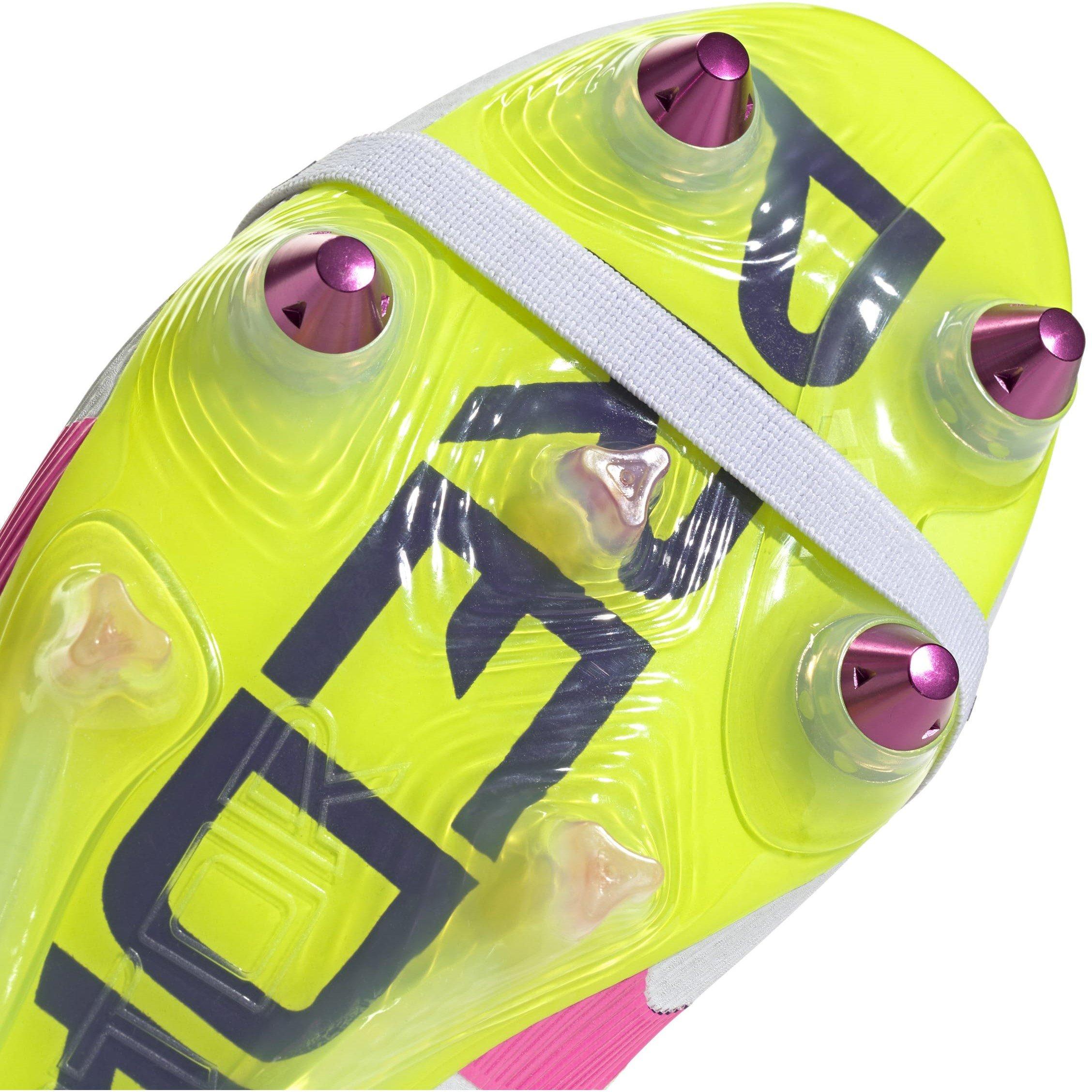 White/Pink - adidas - Predator Elite Fold-Over Tongue Adults Soft Ground Football Boots - 8