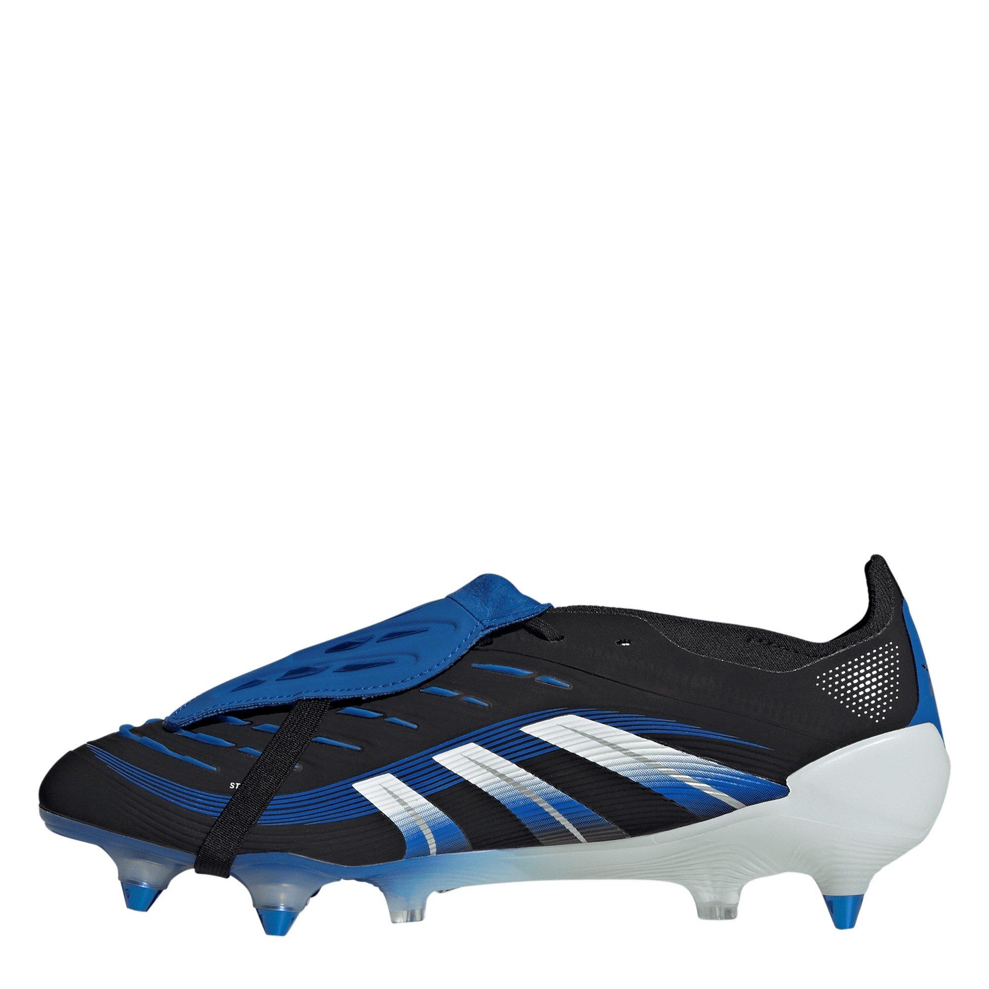 Black/Blue - adidas - Predator Elite Fold-Over Tongue Adults Soft Ground Football Boots - 2