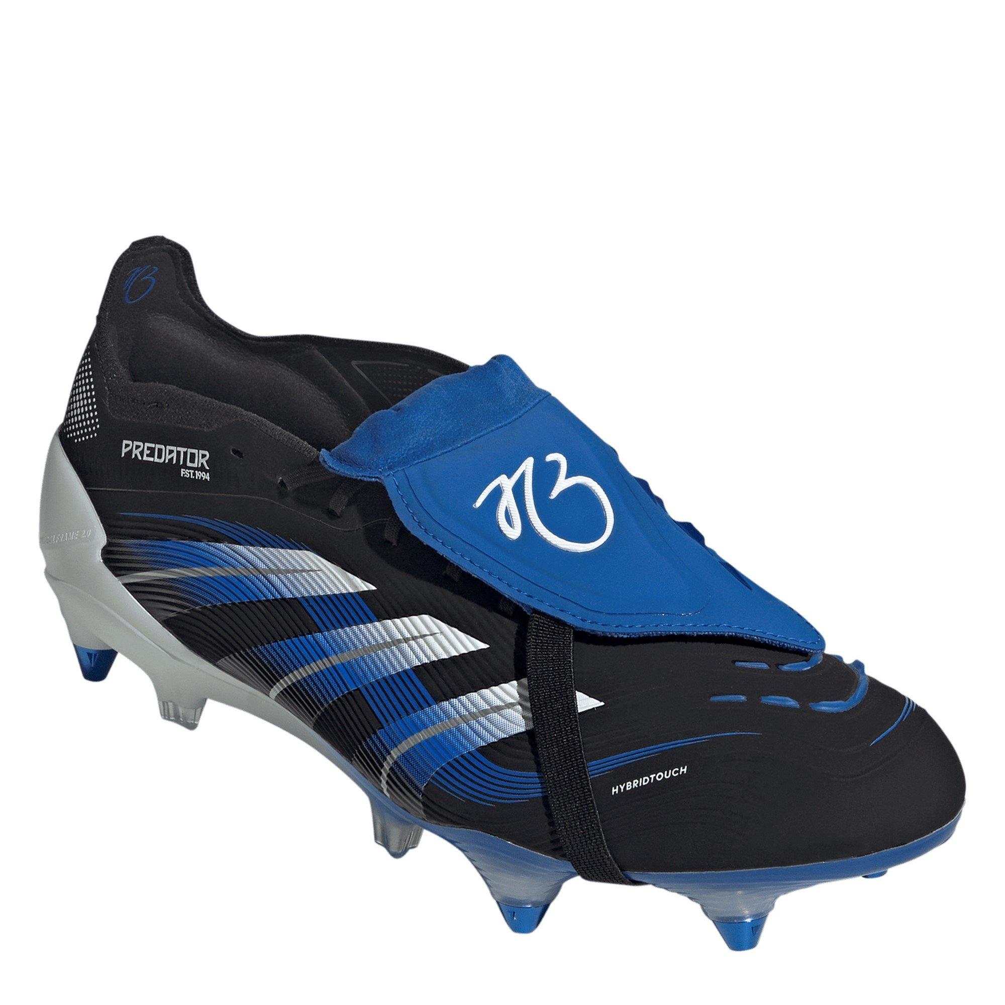 Black/Blue - adidas - Predator Elite Fold-Over Tongue Adults Soft Ground Football Boots - 3