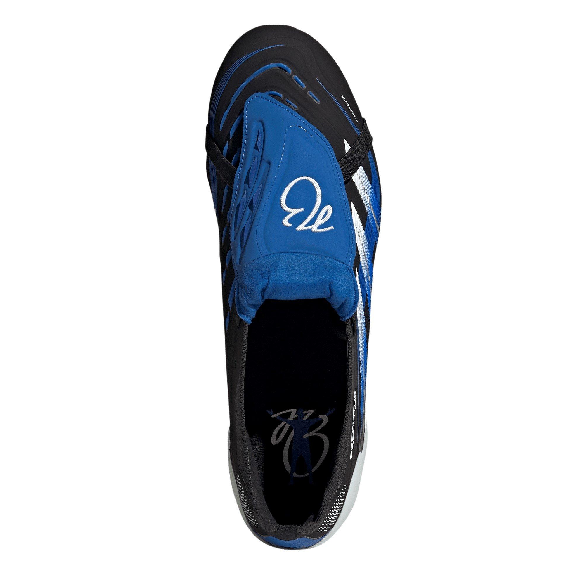 Black/Blue - adidas - Predator Elite Fold-Over Tongue Adults Soft Ground Football Boots - 5