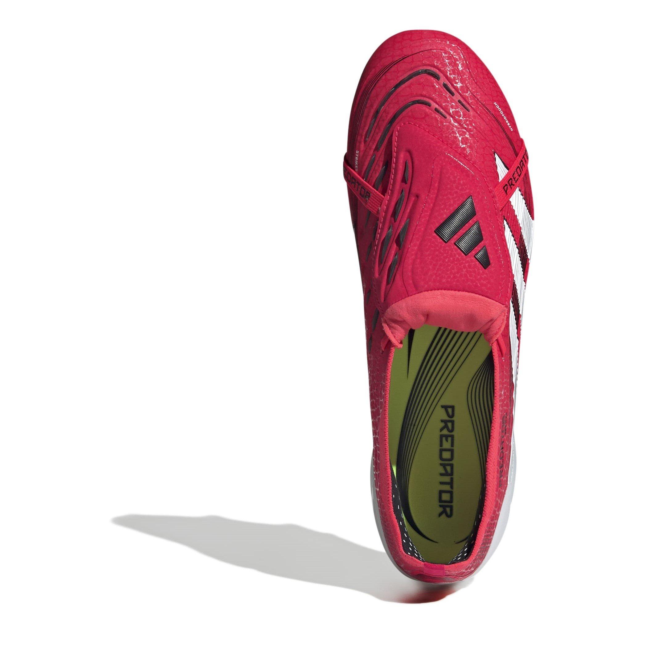 Rood/Wit - adidas - Predator Elite Fold-Over Tongue Adults Soft Ground Football Boots - 5