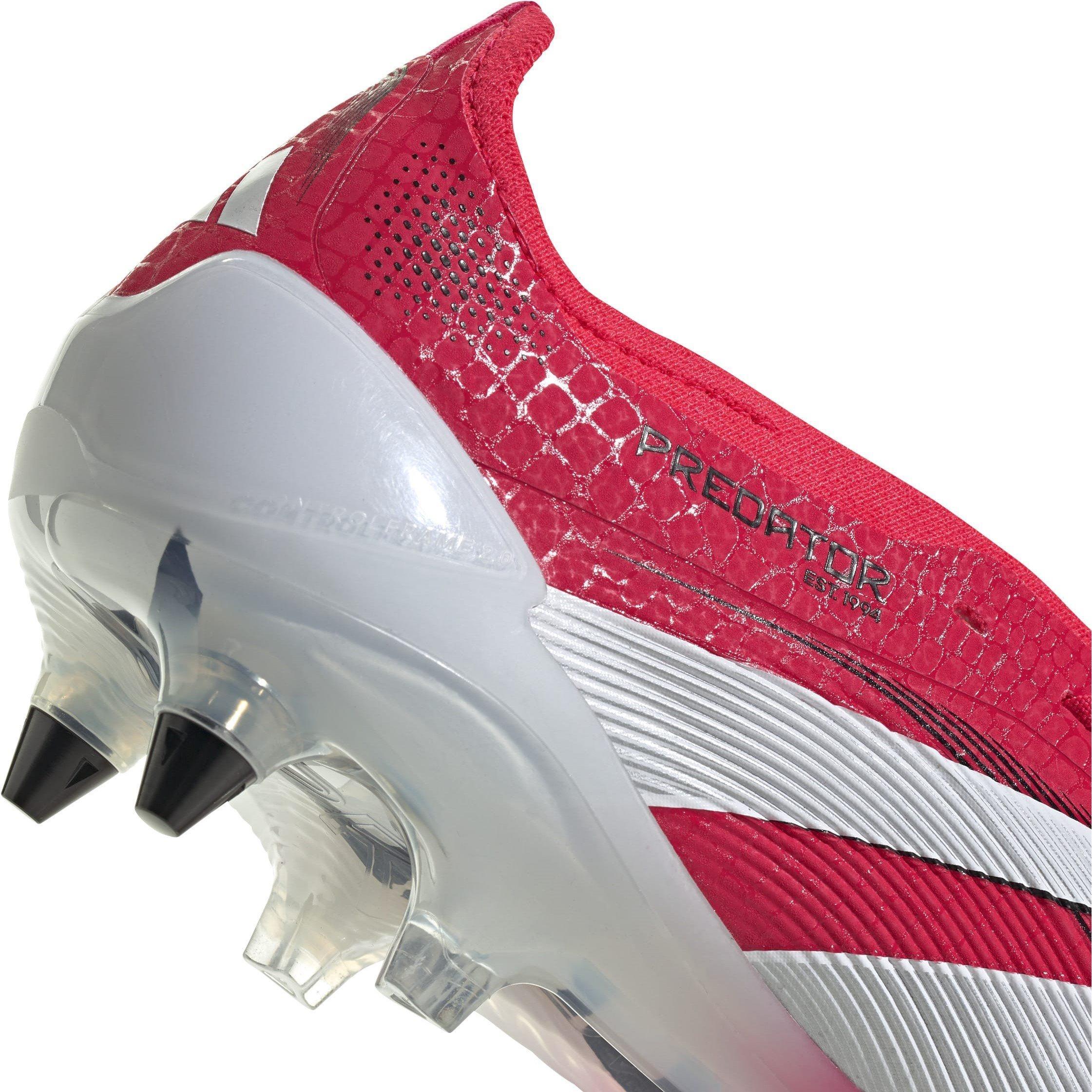 Rood/Wit - adidas - Predator Elite Fold-Over Tongue Adults Soft Ground Football Boots - 8