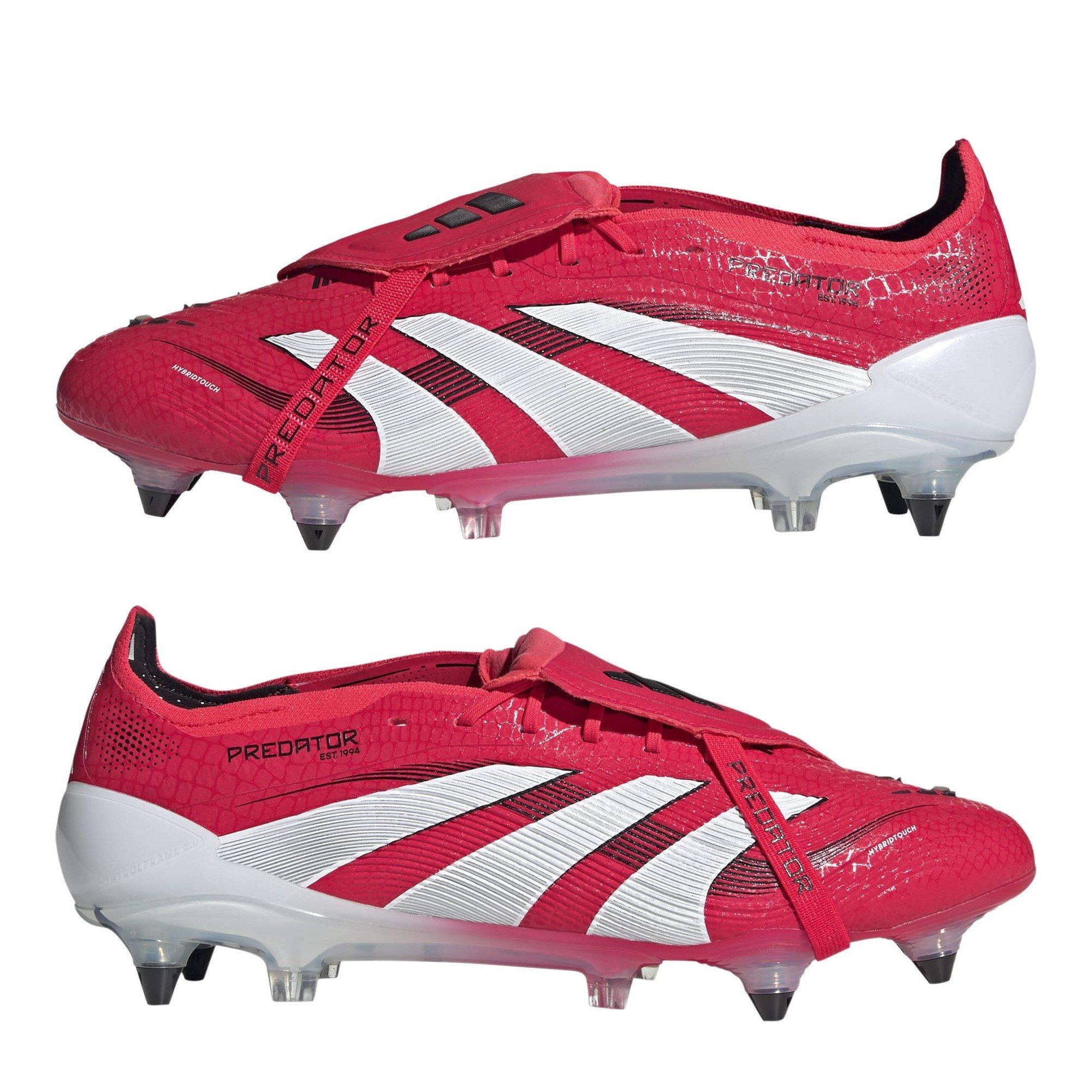 Rood/Wit - adidas - Predator Elite Fold-Over Tongue Adults Soft Ground Football Boots - 9